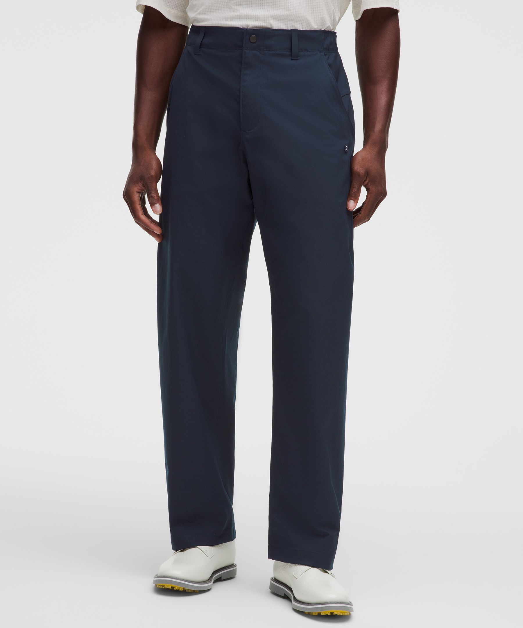 Pantalones holgados de sarga el&aacute;stica para golf *Largo est&aacute;ndar