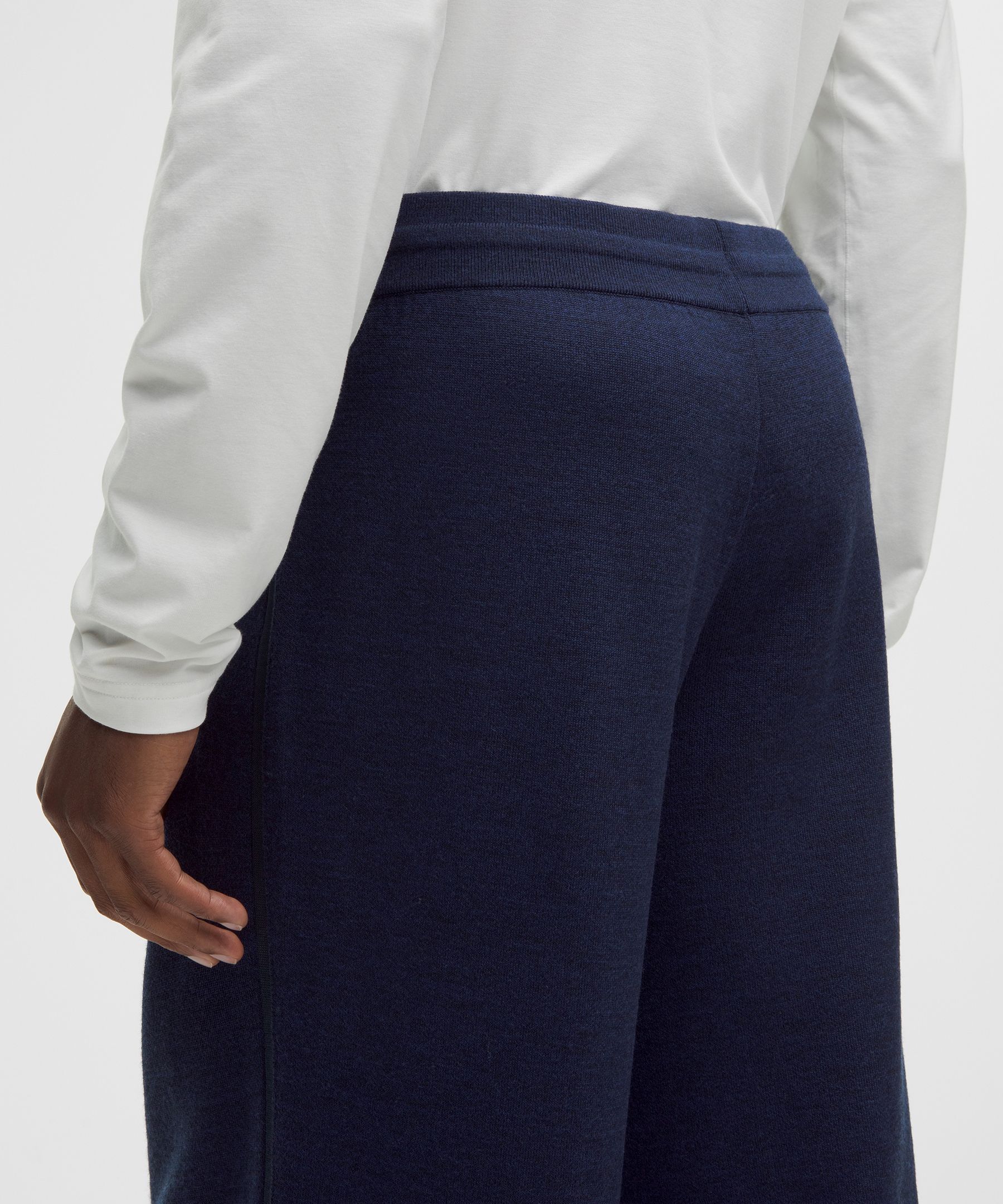 Pantal&oacute;n de ch&aacute;ndal de punto de lana merina *Largo est&aacute;ndar