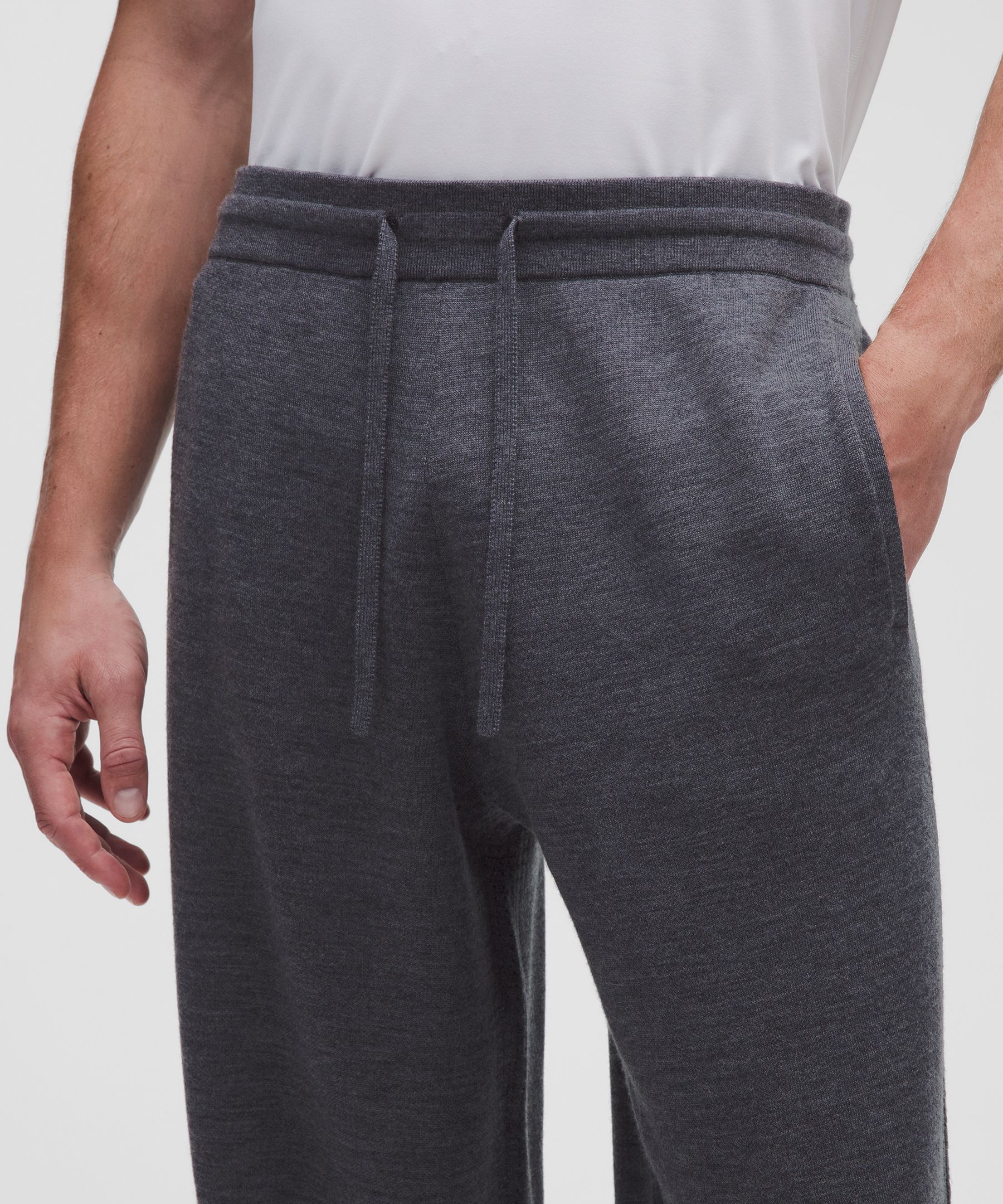 Pantal&oacute;n de ch&aacute;ndal de punto de lana merina *Largo est&aacute;ndar