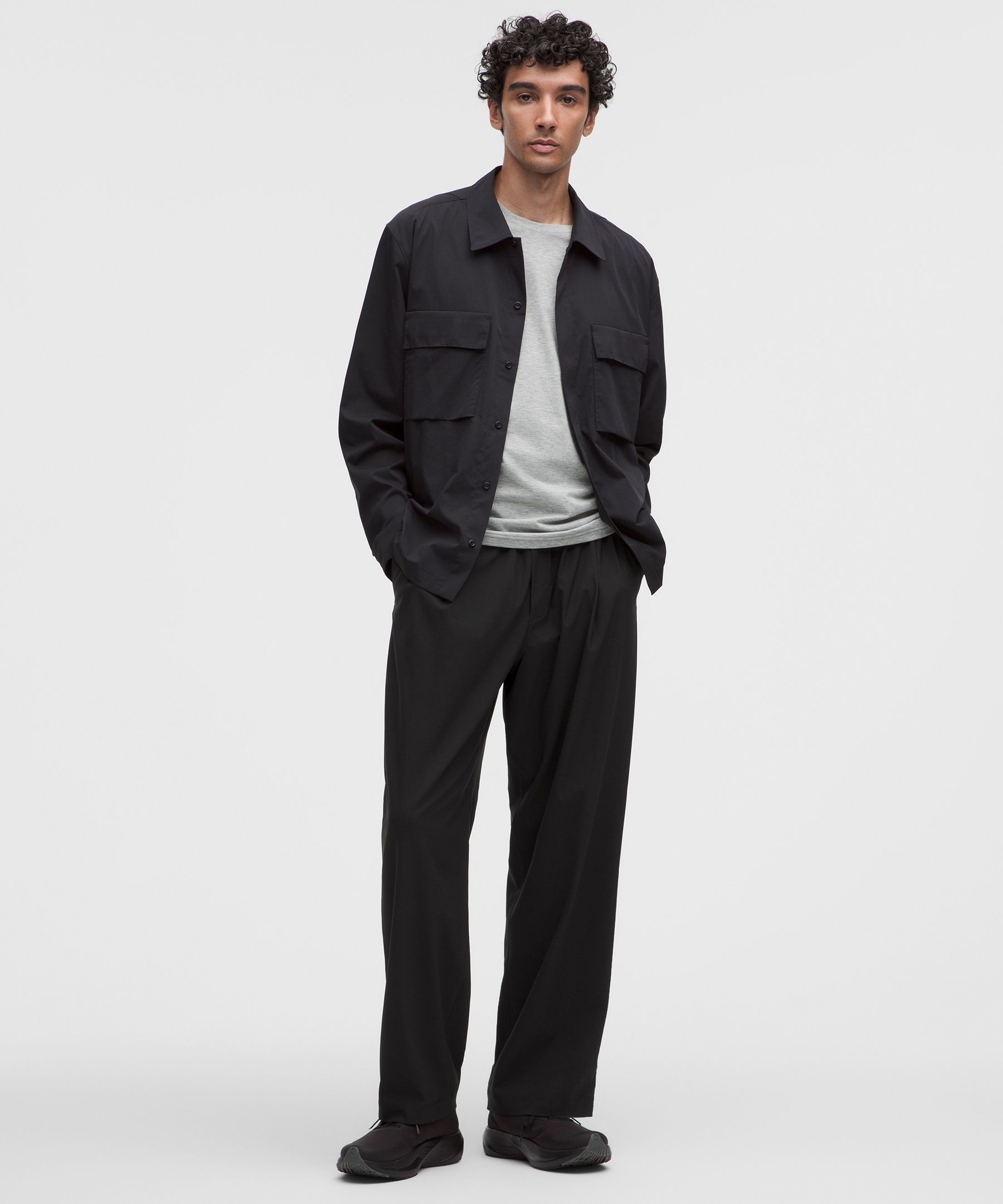 Stretch Twill Oversized Pull-On Pant