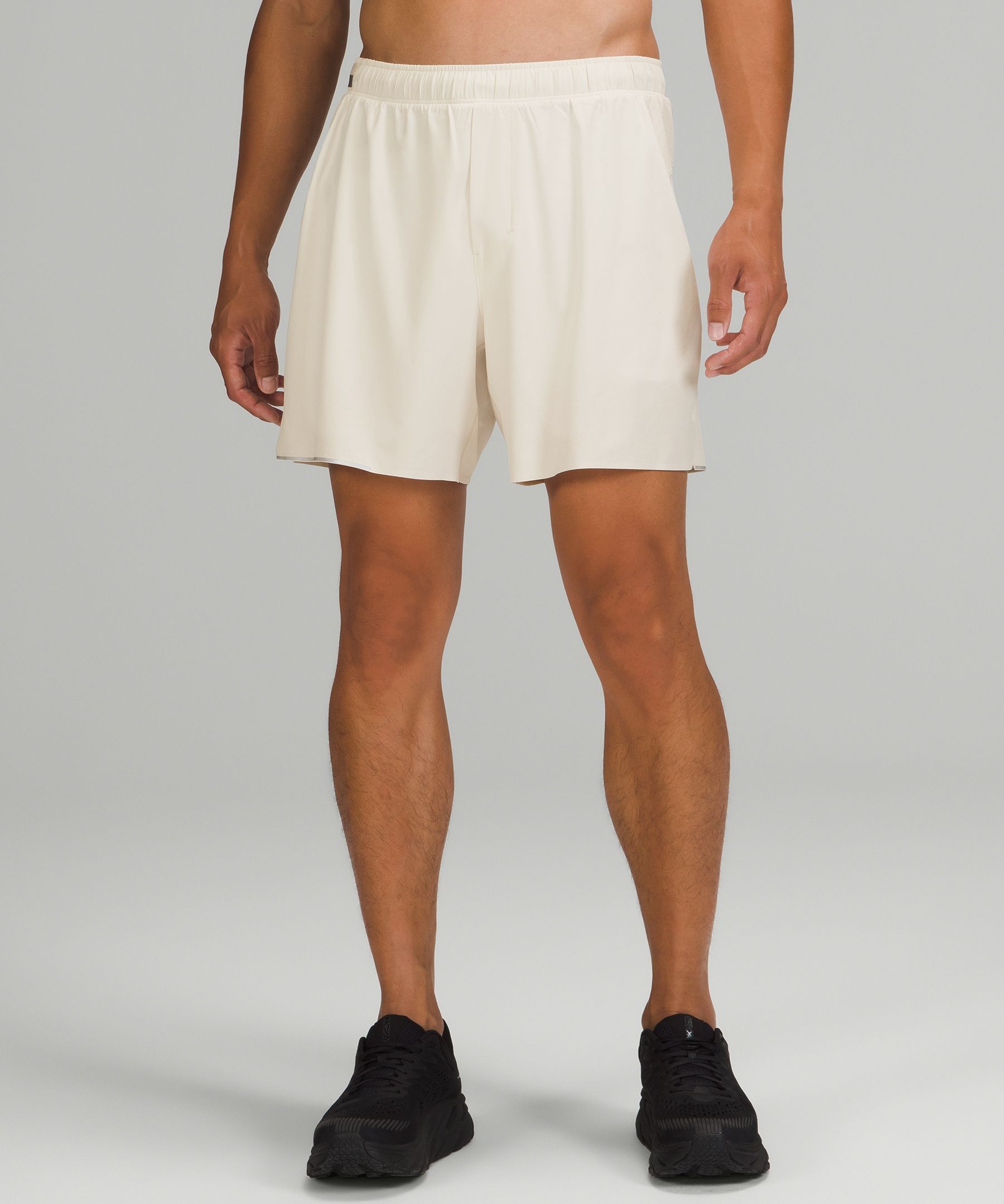 Surge Lined Short 6, Heather Allover Deep Coal Black