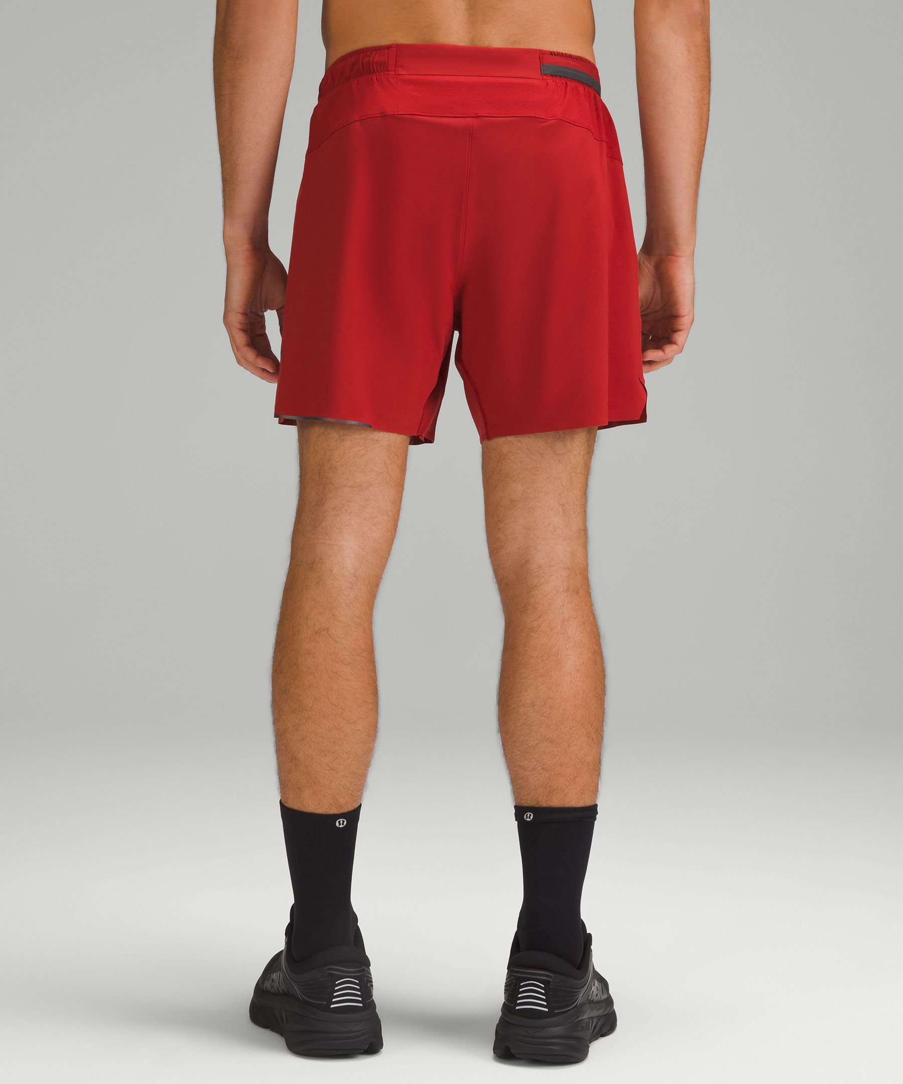 Shop Lululemon Surge Lined Shorts 6" In Sport Red