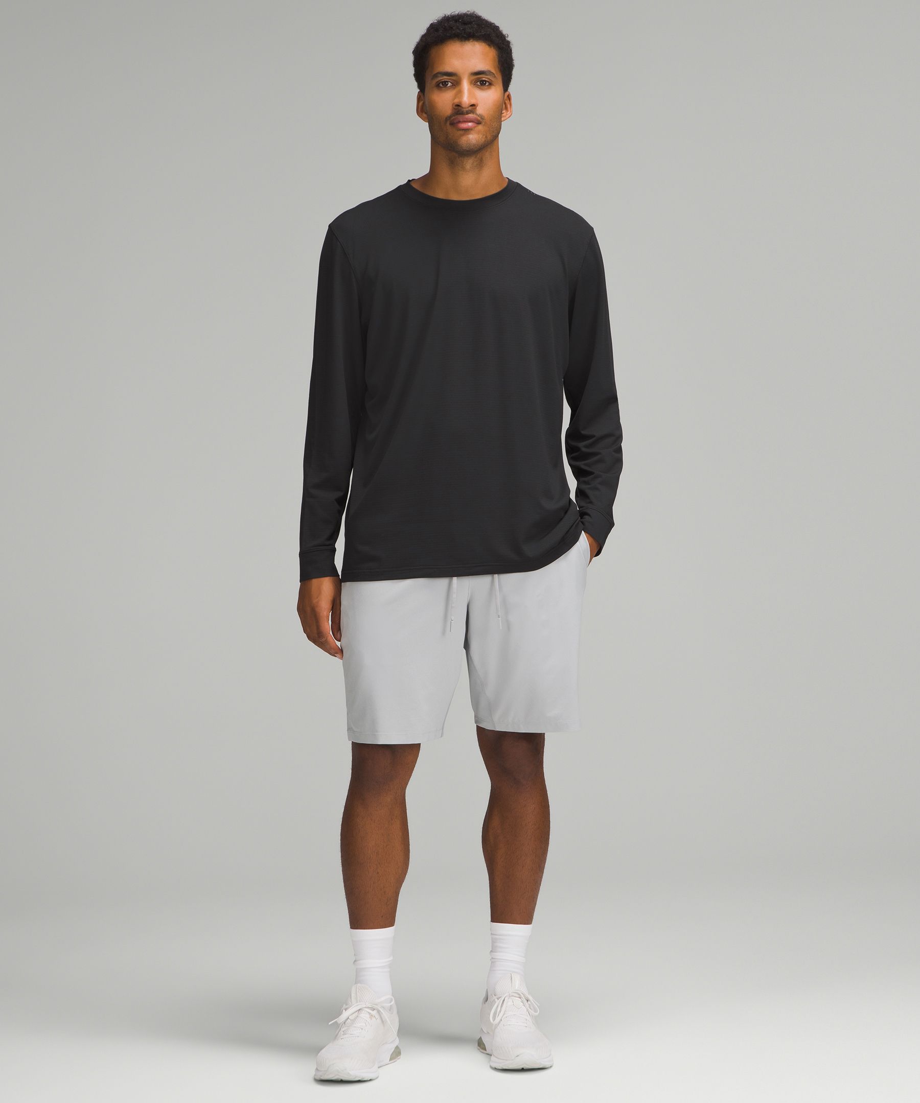 Black shirt grey shorts store