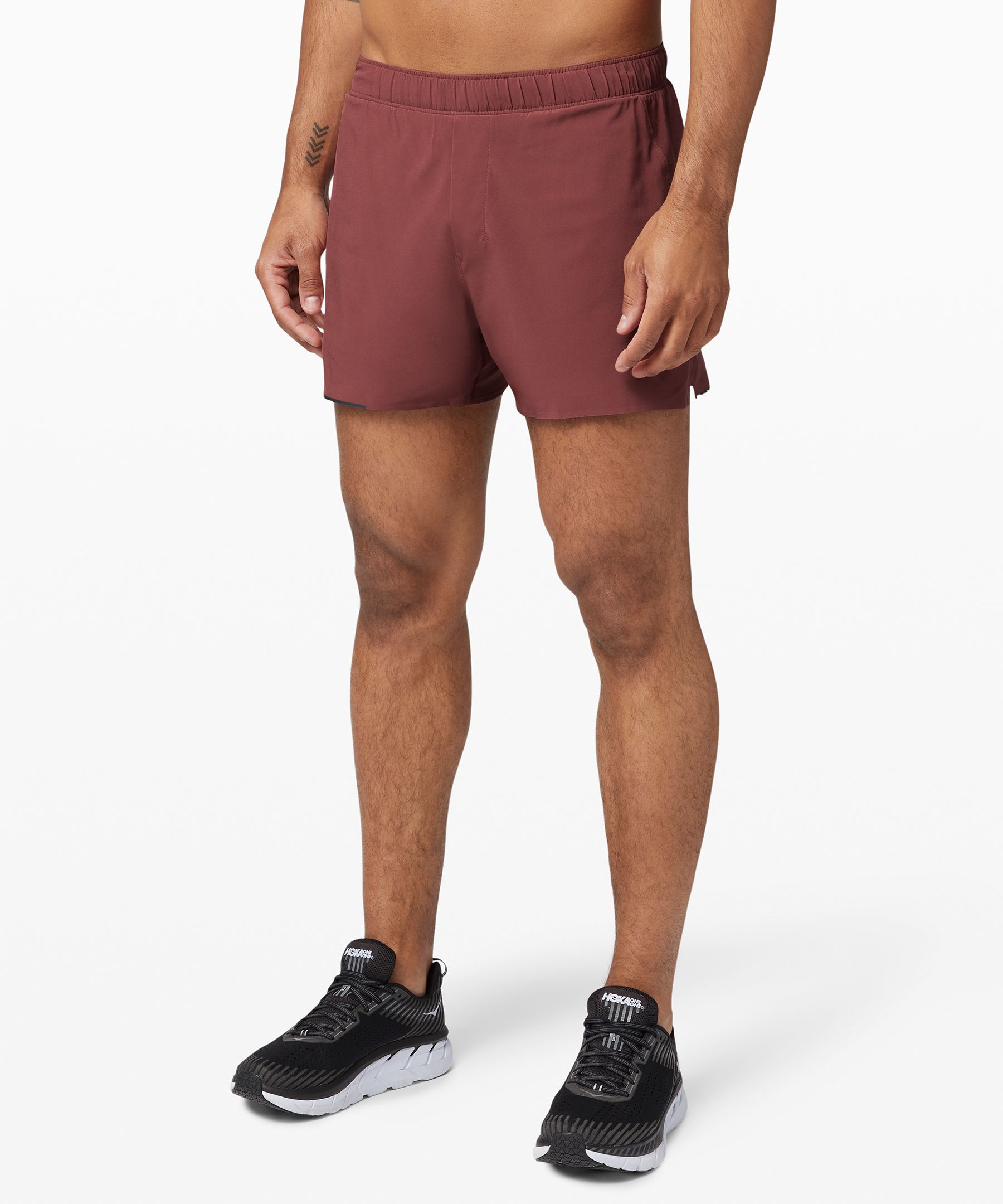 lululemon 4 inch running shorts for men's