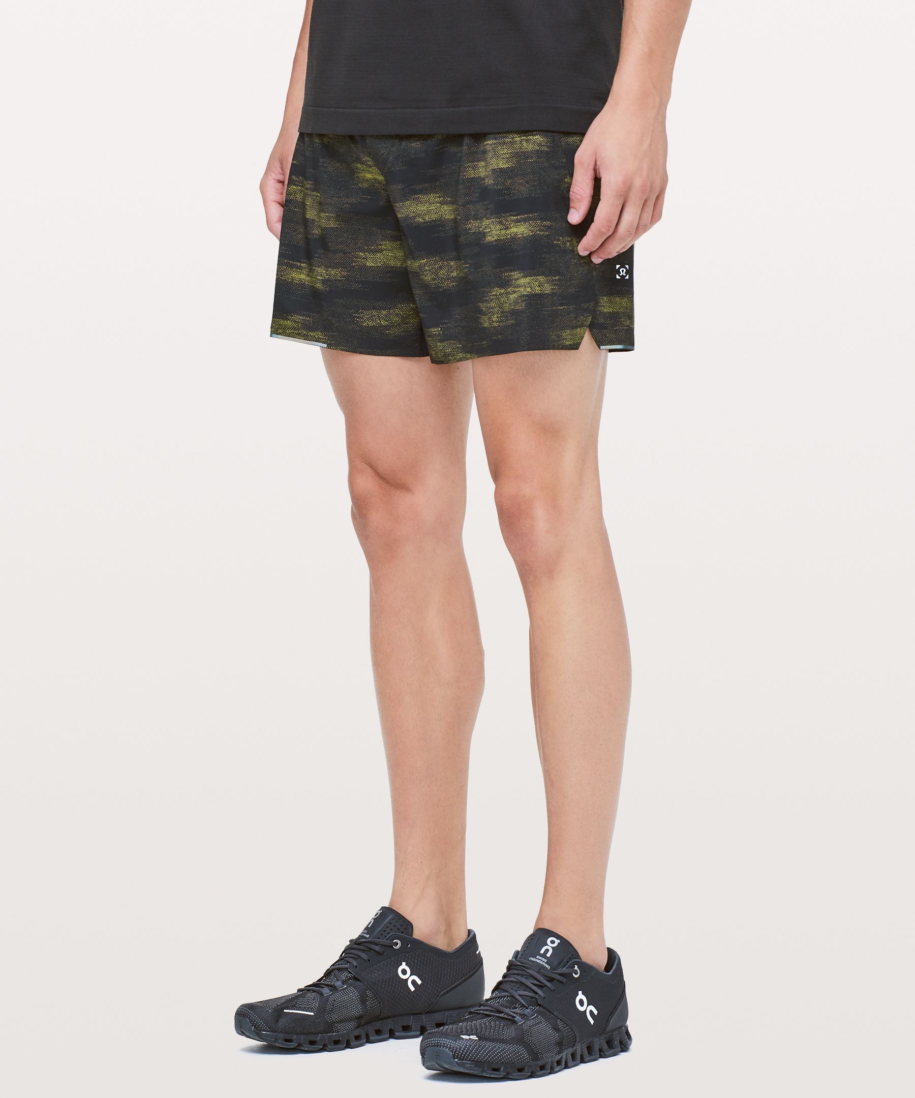 Lululemon Surge Short 6" *liner In Glitch Camo Everglades Black