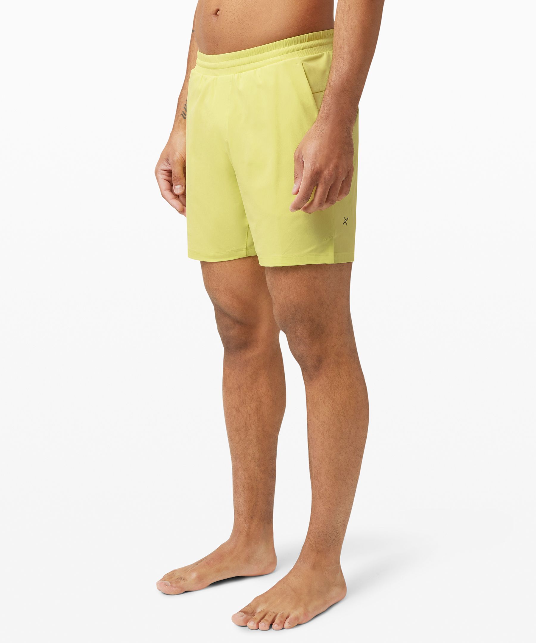 Lululemon Channel Cross Swim Short *7" In Yellow