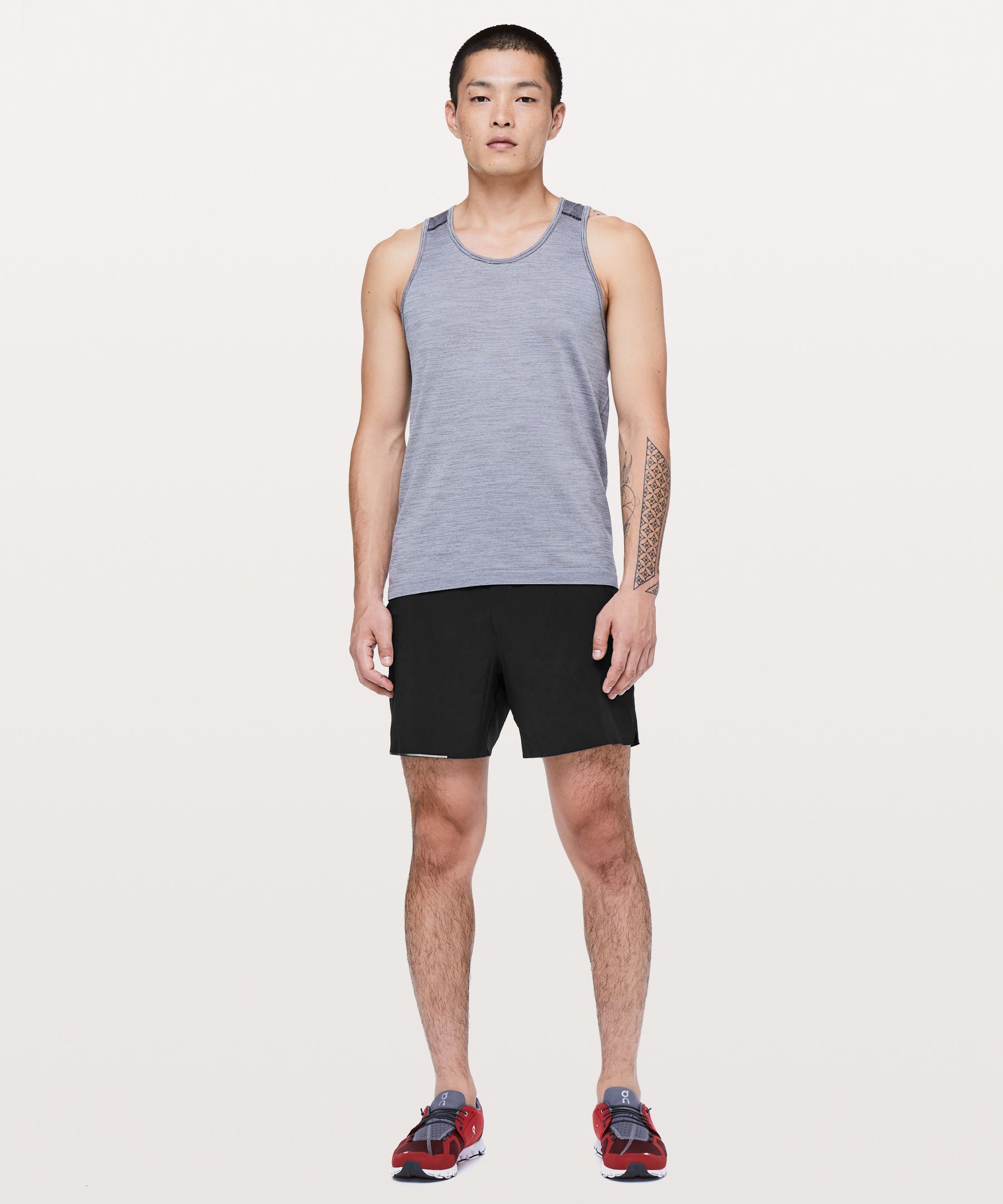 Lululemon Surge Short 6 Lined Factory Sale Canada - Gravel Dust White Opal  Lunar Rock Mens Shorts