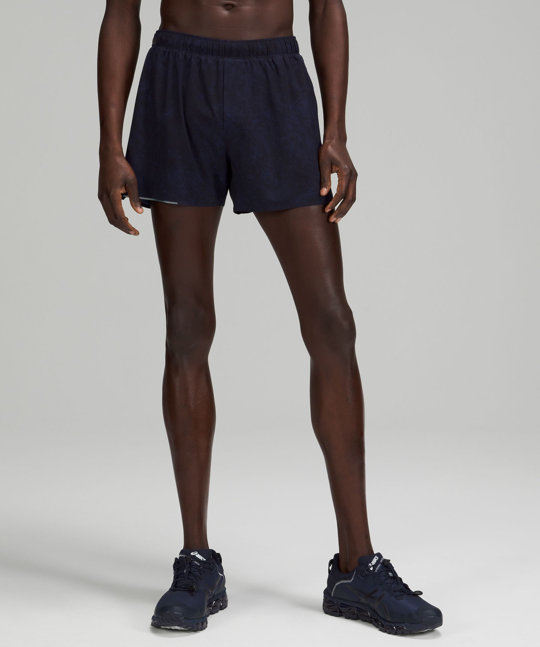 Lululemon Surge Lined Shorts 4 In Gravel Dust True Navy | ModeSens