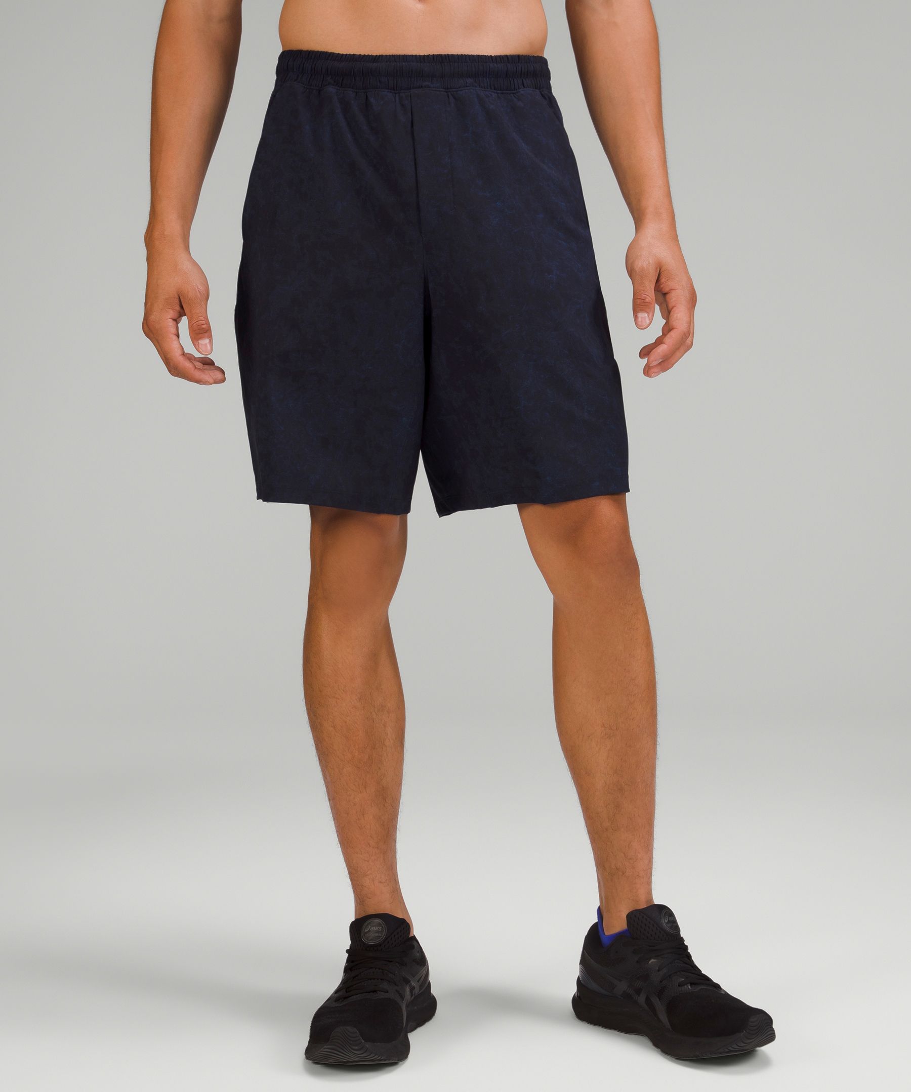 Lululemon Pace Breaker Lined Shorts 9" In Gravel Dust True Navy