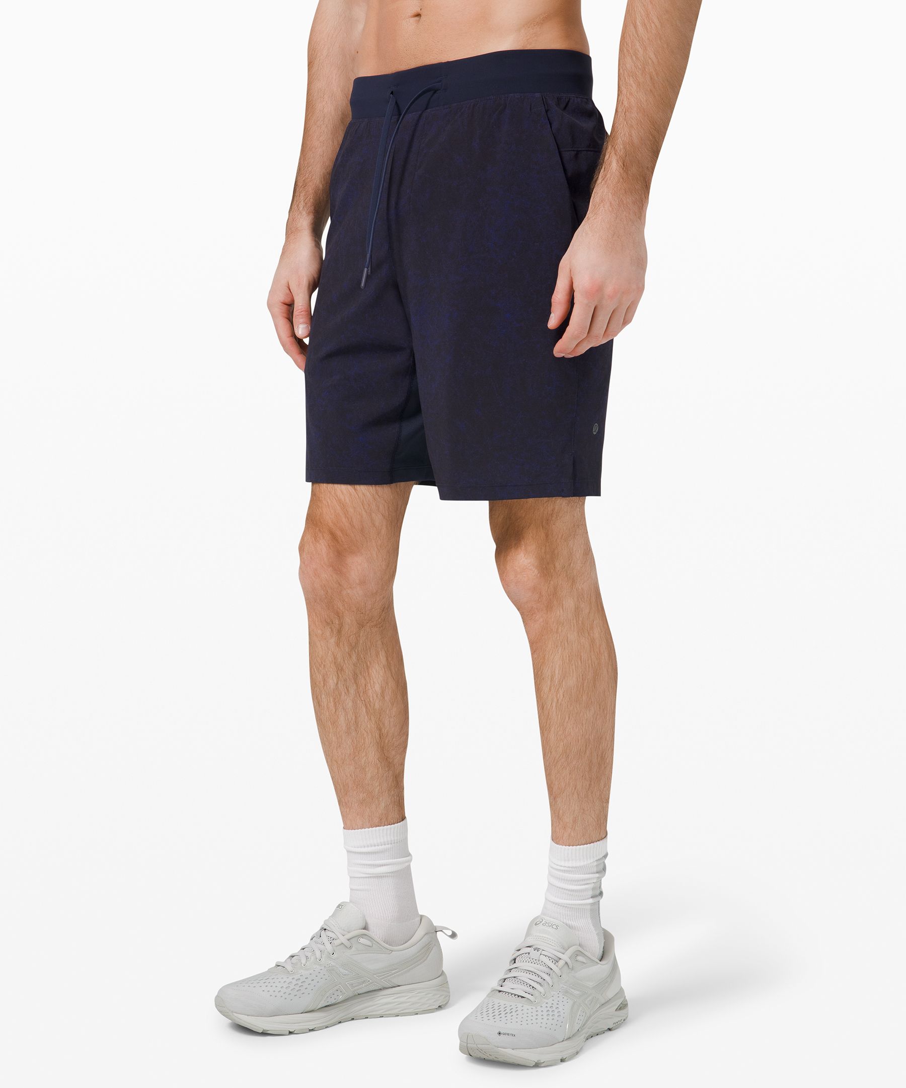 Lululemon T.h.e. Lined Shorts 9" In Gravel Dust True Navy