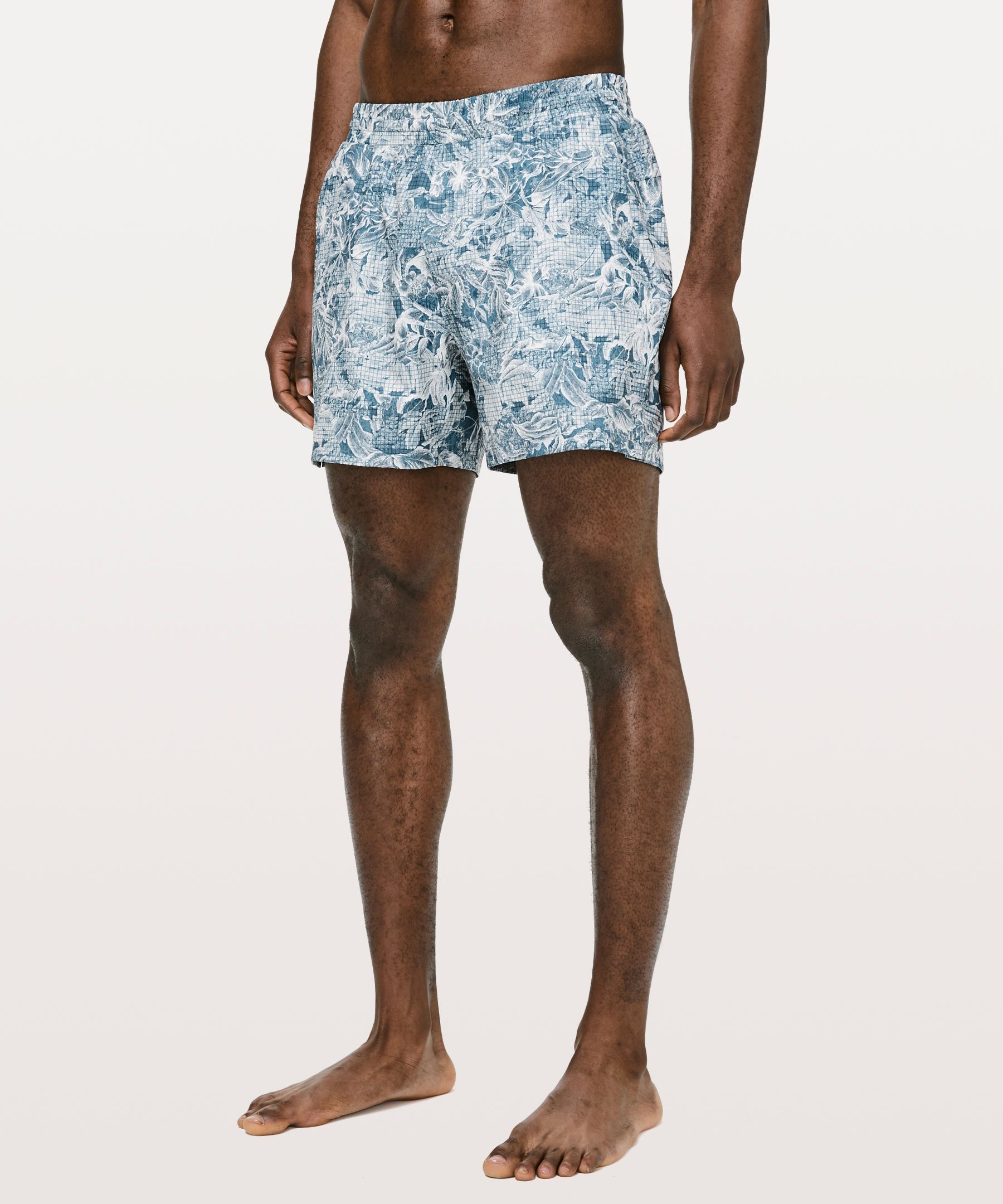 Lululemon Channel Cross Swim Short *5" In Botanica Ocean Mist Utility Blue