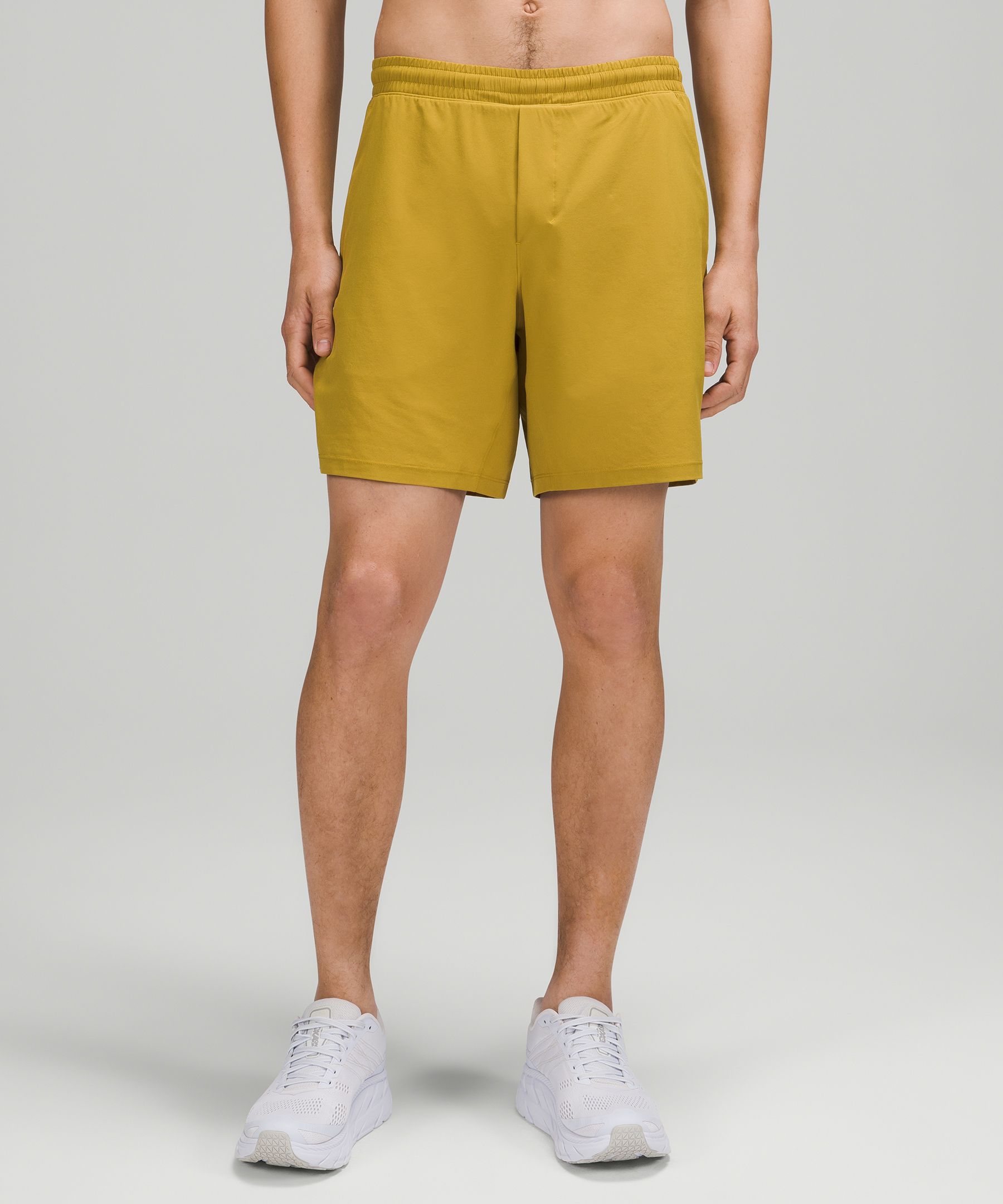 Lululemon Pace Breaker Lined Shorts 7" In Auric Gold