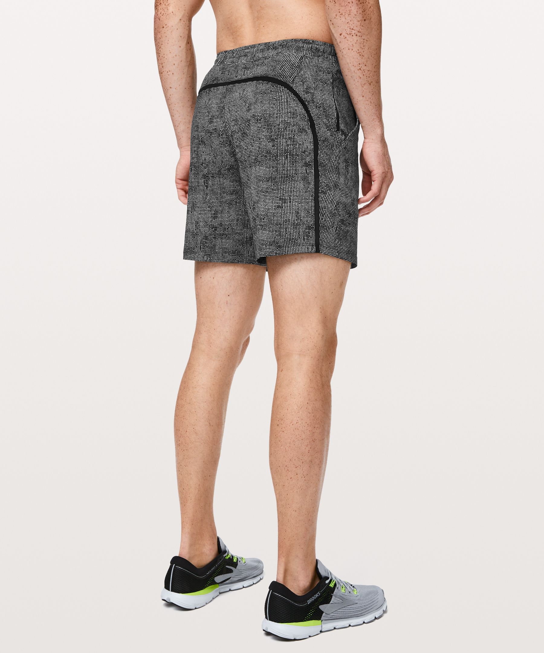 Cubed Ice Grey Black Pace Breaker Short 7" New Liner Fit