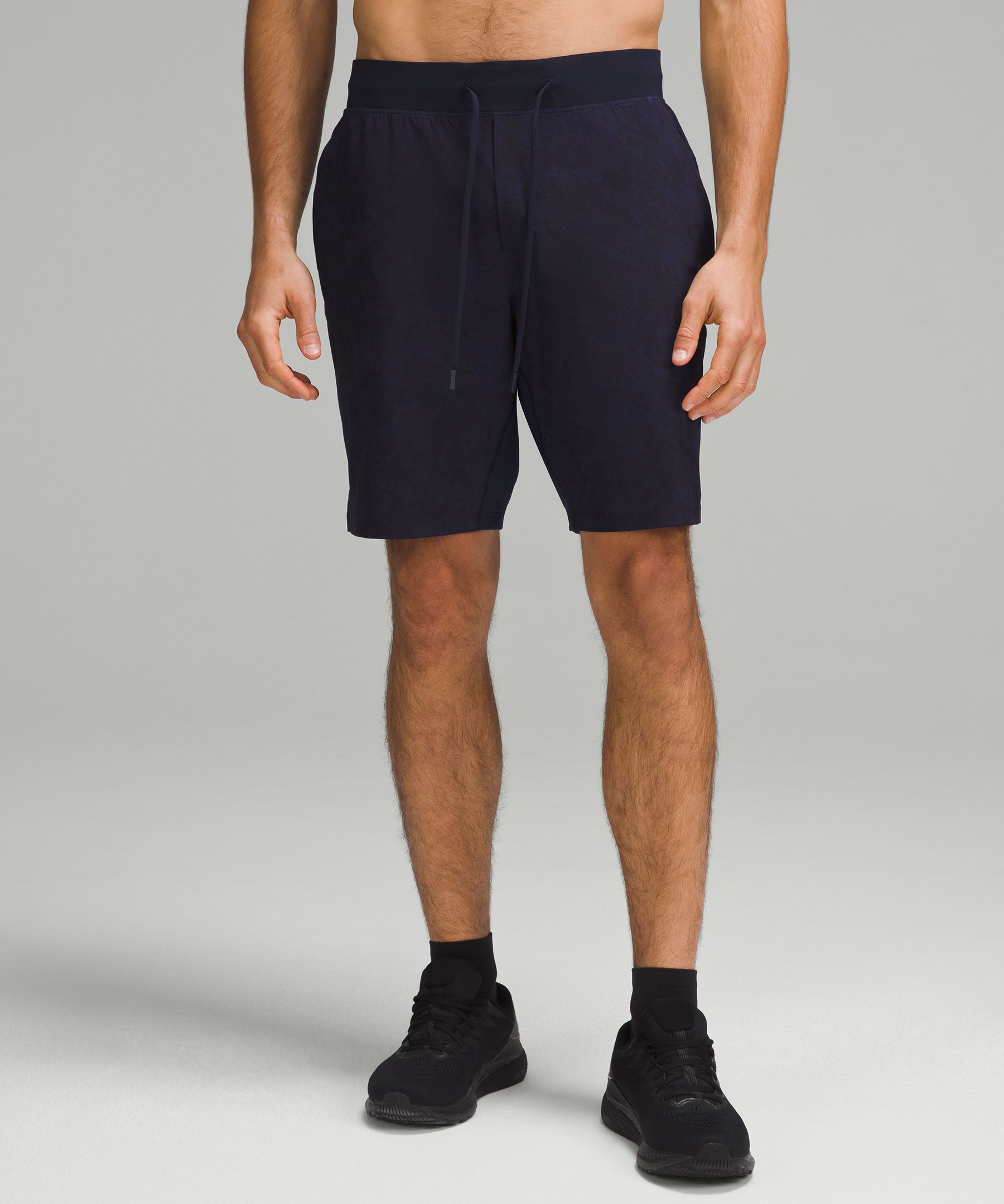 Lululemon T.h.e. Linerless Shorts 9" In Gravel Dust True Navy