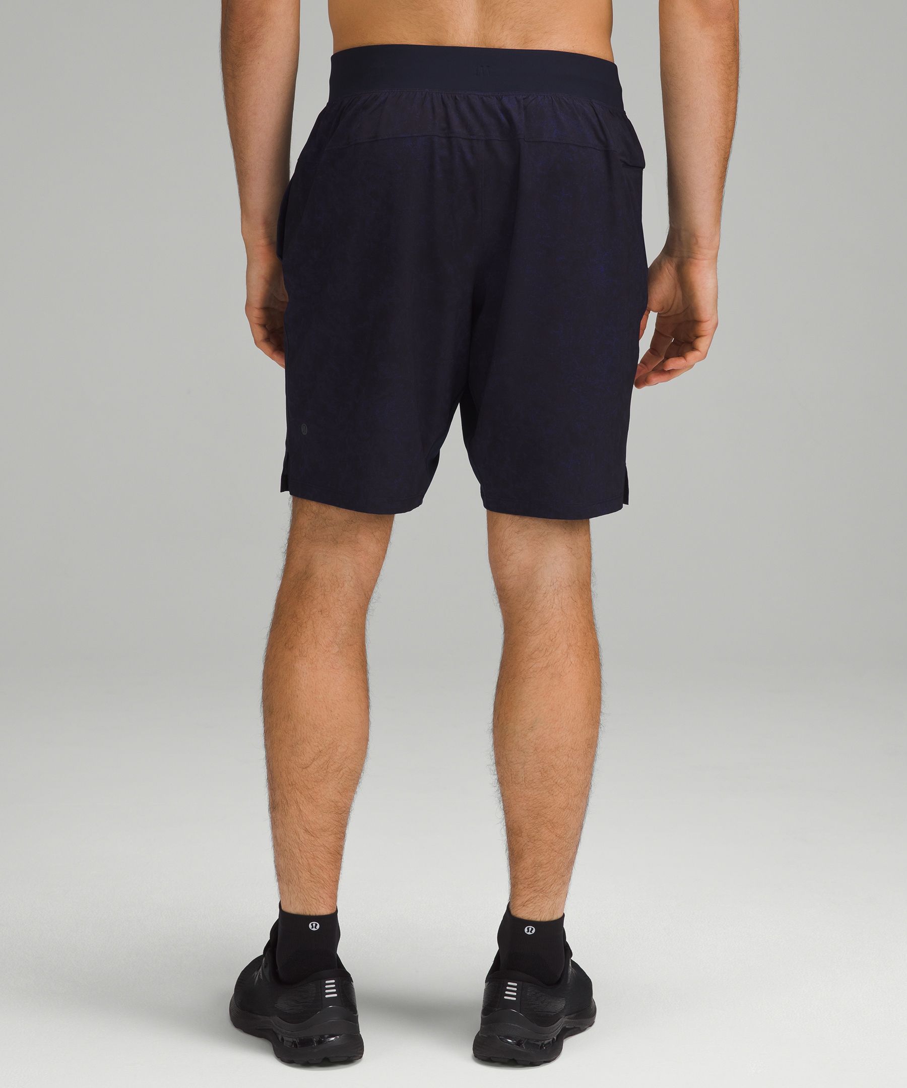 Shop Lululemon T.h.e. Linerless Shorts 9" In Gravel Dust True Navy