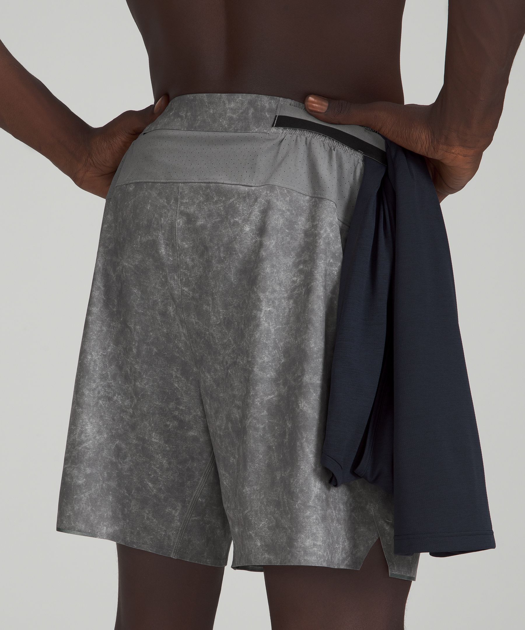 Lululemon Surge Short *6 Updated - Ocean Spray Ice Grey Black - lulu  fanatics