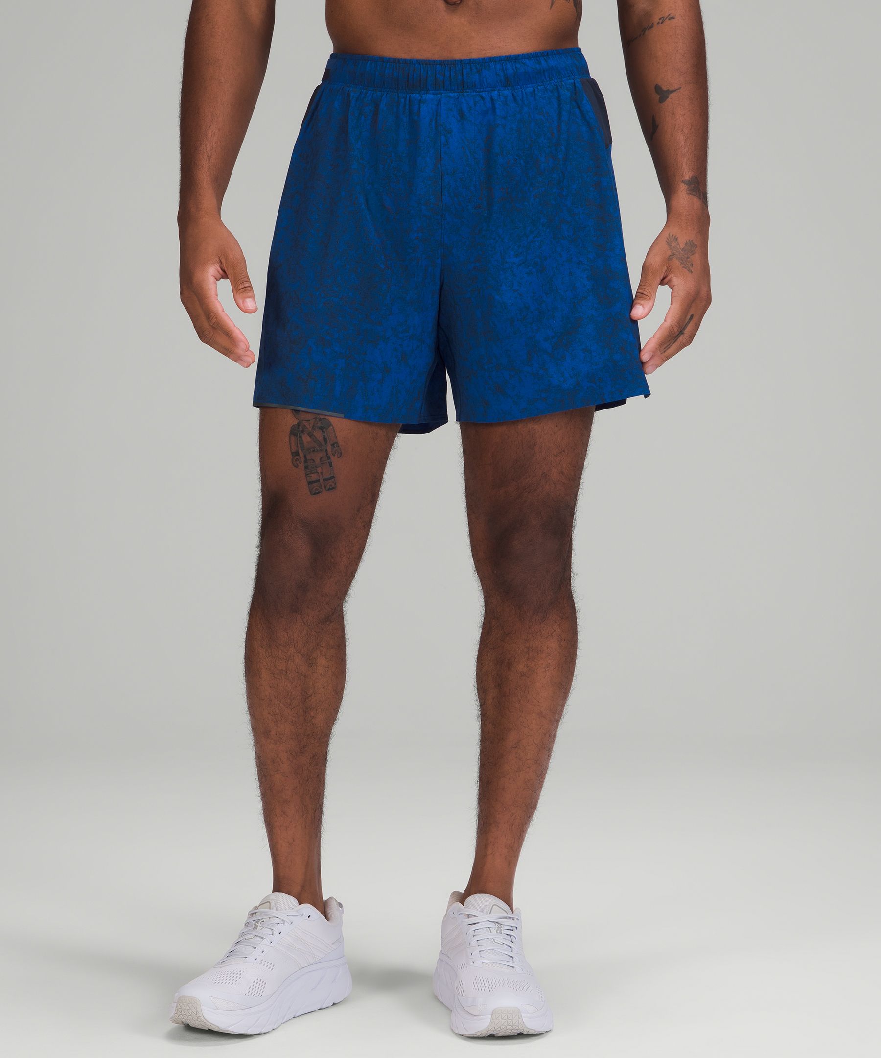 lululemon athletica, Shorts, Lululemon Pace Breaker Lined Short In Gravel  Dust Symphony Blue True Navy Medium