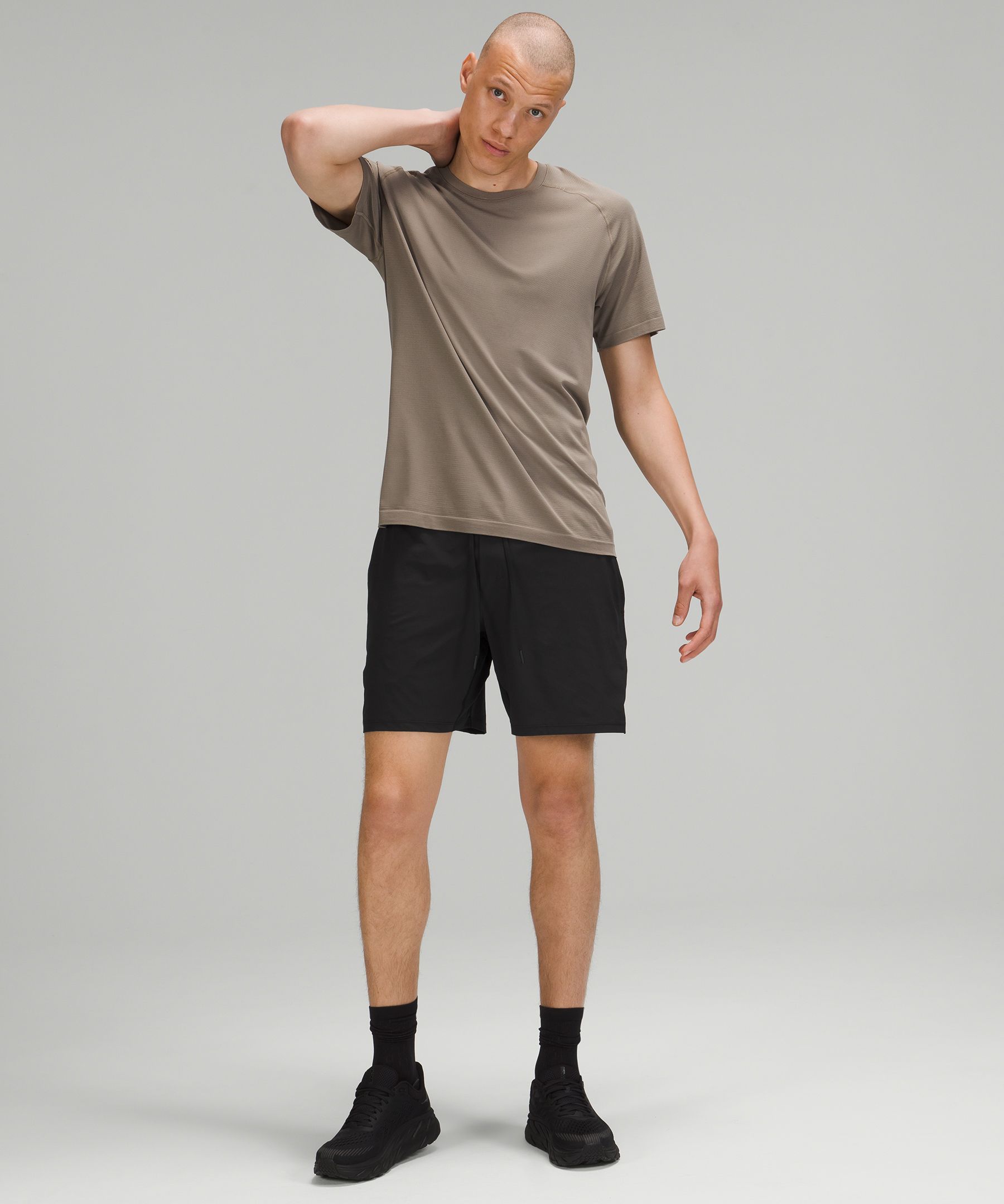 Lululemon Athletica Men's T.H.E. Short 11 Linerless (7 BLK (Linerless), M)  at  Men's Clothing store