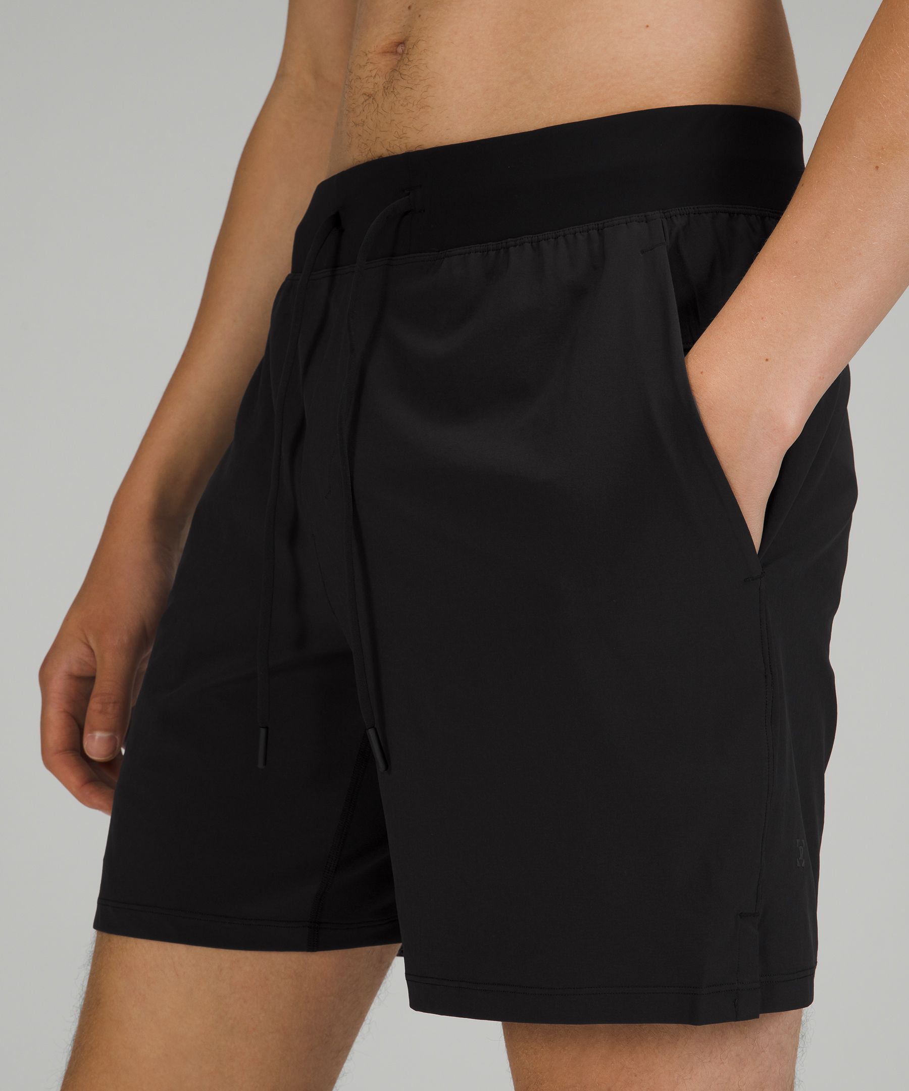 Lululemon At Ease Short 7 - Heathered Black / Black - lulu fanatics