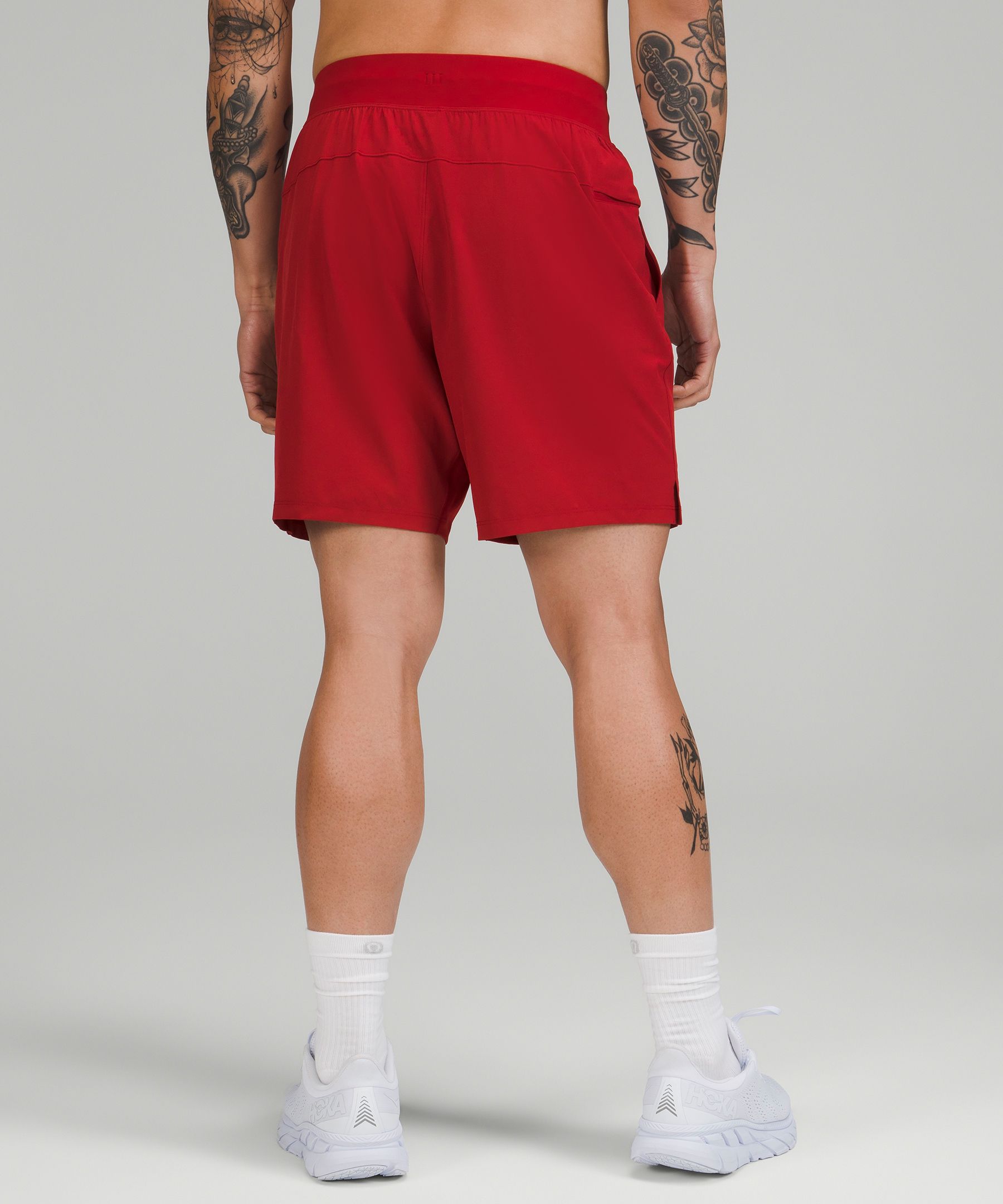 Shop Lululemon T.h.e. Linerless Shorts 7" In Sport Red