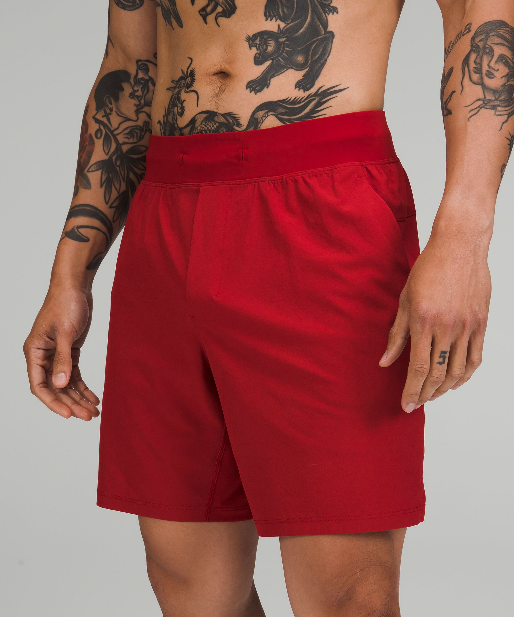 Shop Lululemon T.h.e. Linerless Shorts 7" In Sport Red
