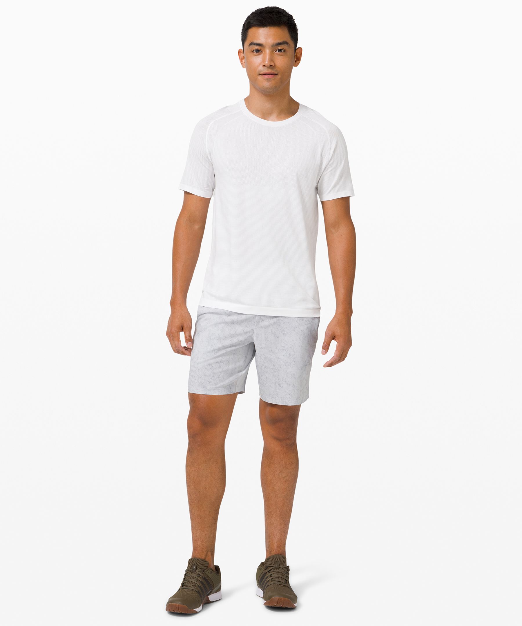 mens white lululemon shorts