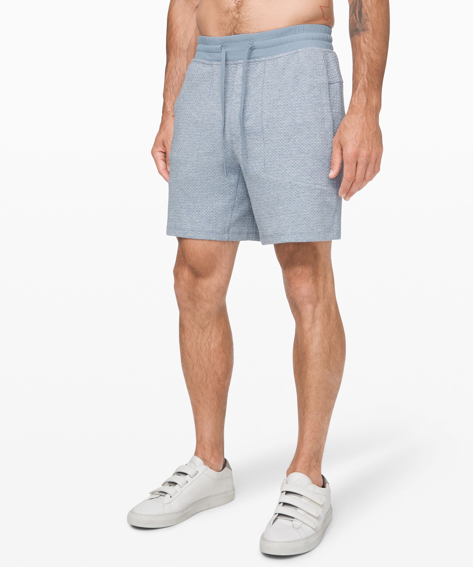 Lululemon At Ease Short 7" In Heathered Chambray/chambray