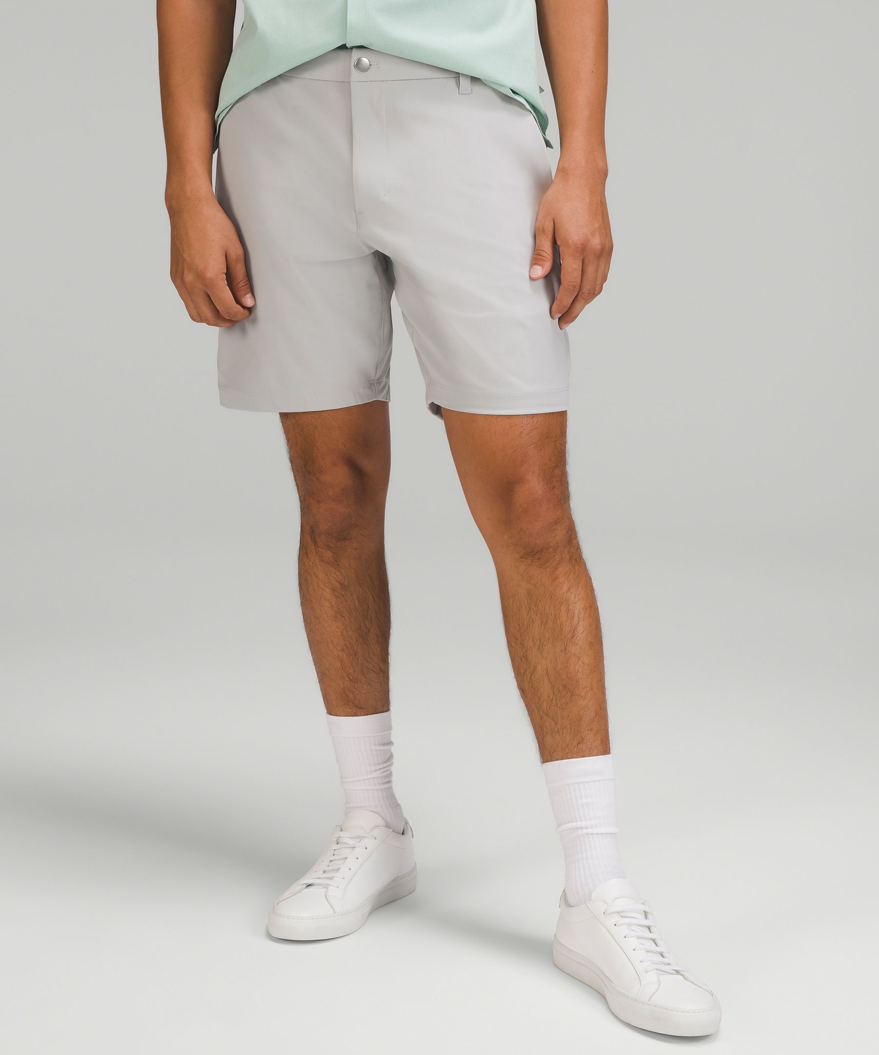 Mens white cheap lululemon shorts