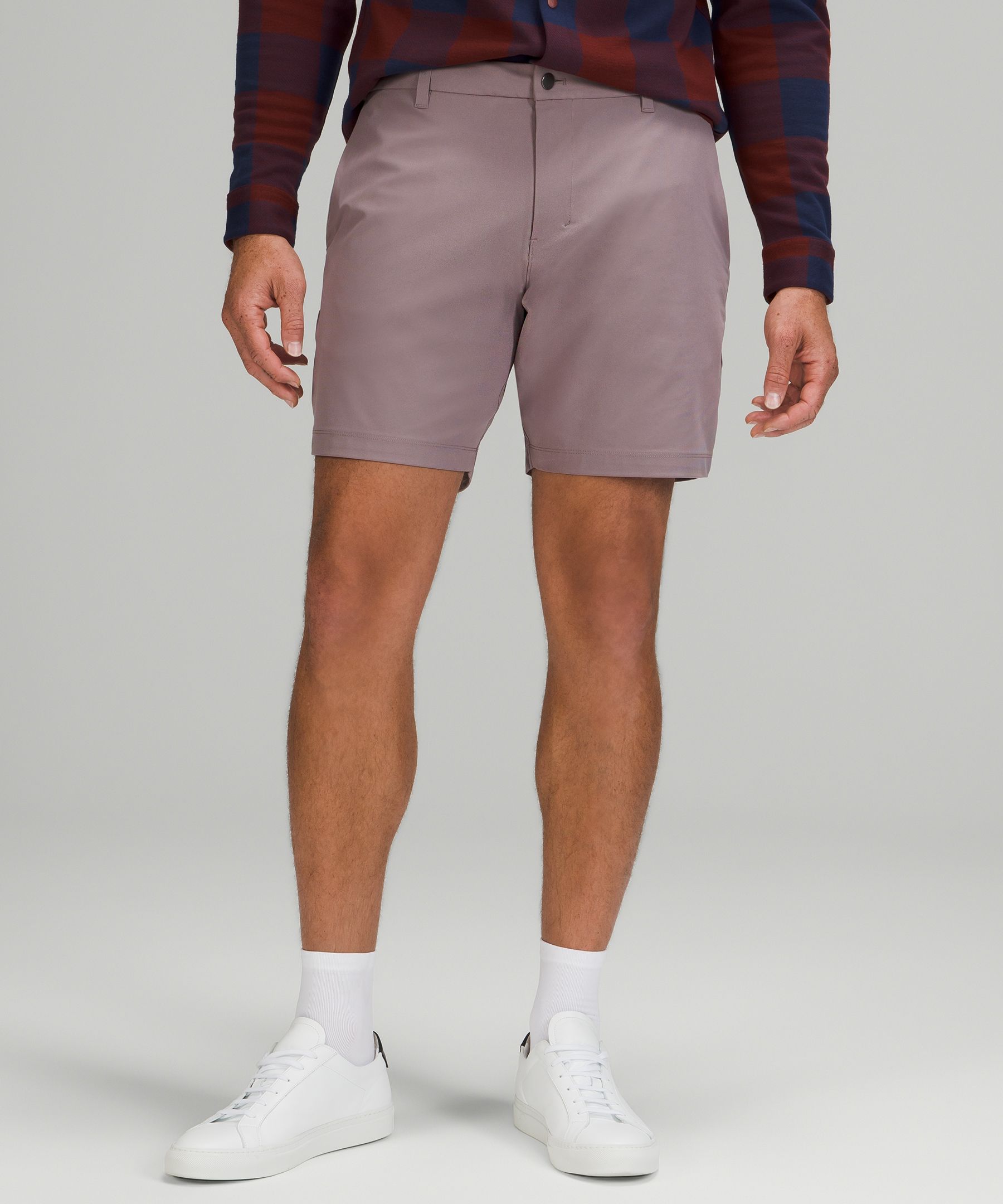 Lululemon Commission Classic-fit Shorts 7" Warpstreme In Pink