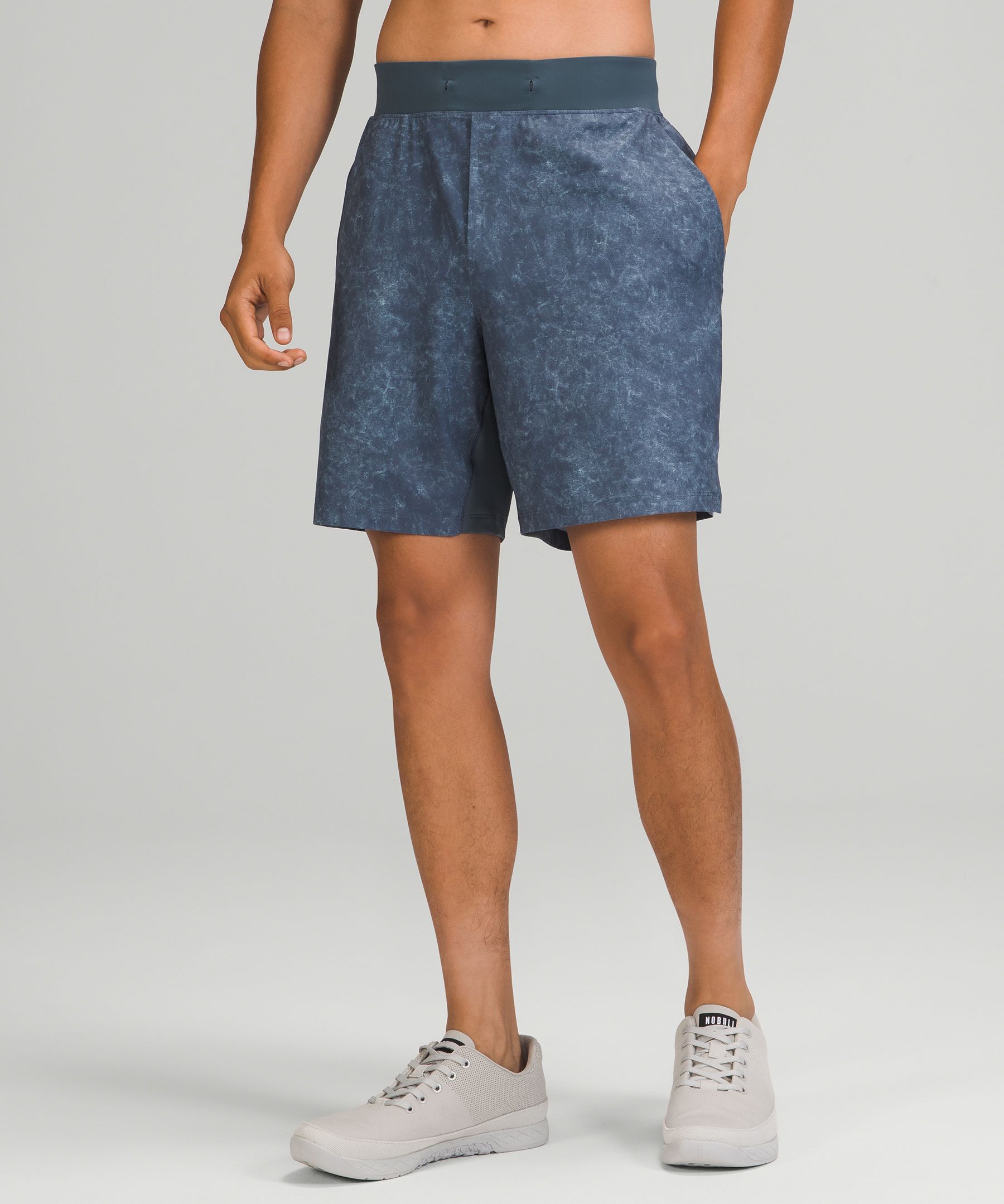 Lululemon T.h.e. Linerless Shorts 7" In Gravel Dust Iron Blue