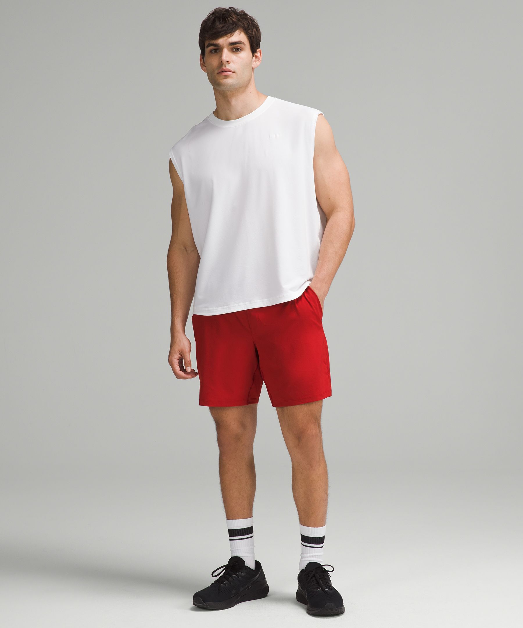 Shop Lululemon T.h.e. Linerless Shorts 7" In Sport Red