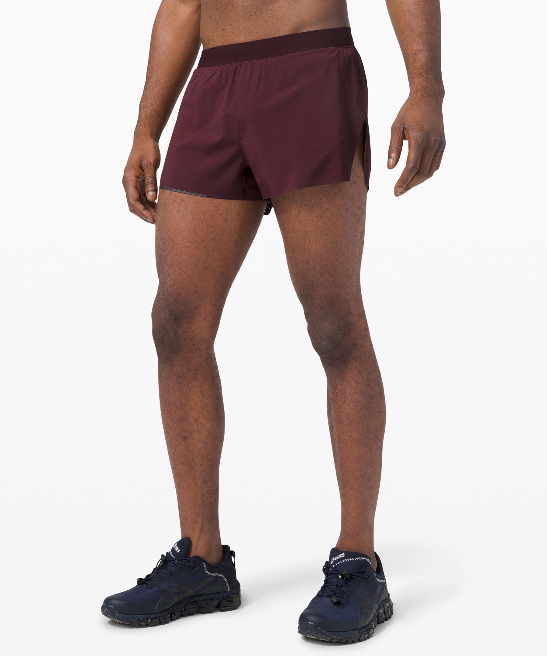 Lululemon Fast And Free Short 3" In Burgundy