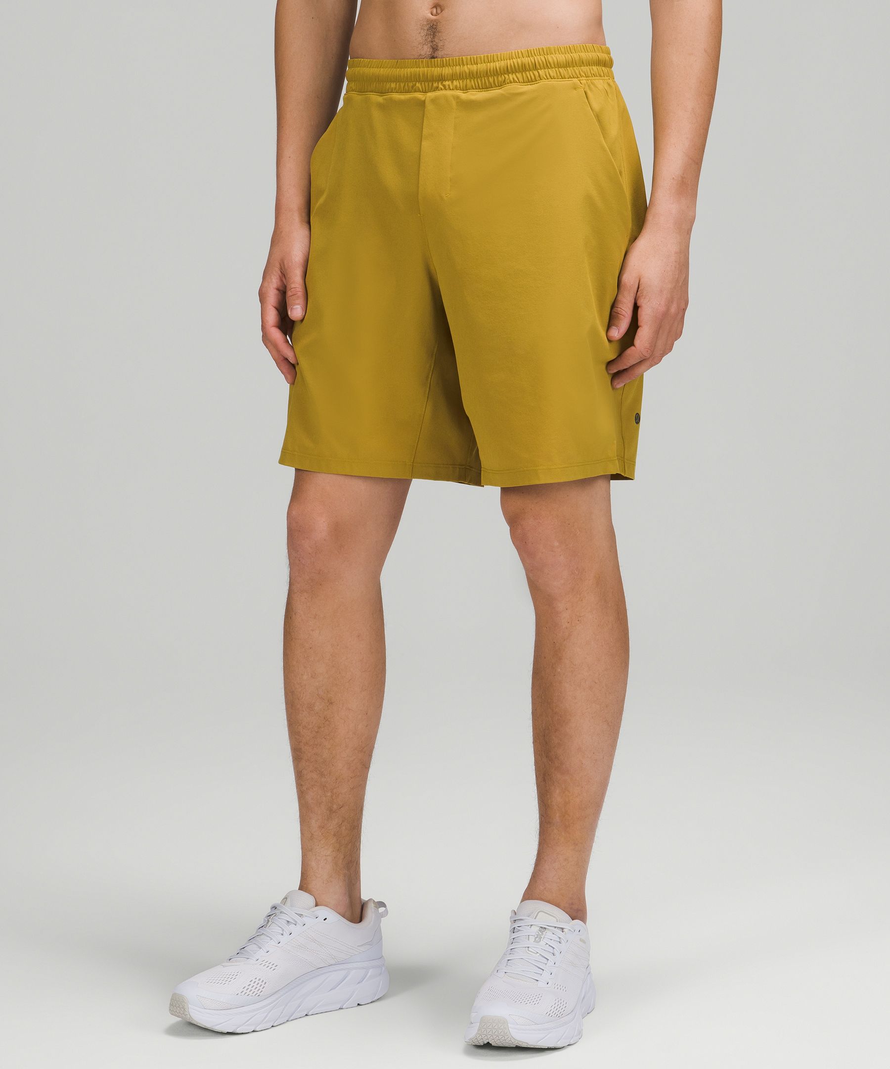 Lululemon Pace Breaker Lined Shorts 9" In Auric Gold