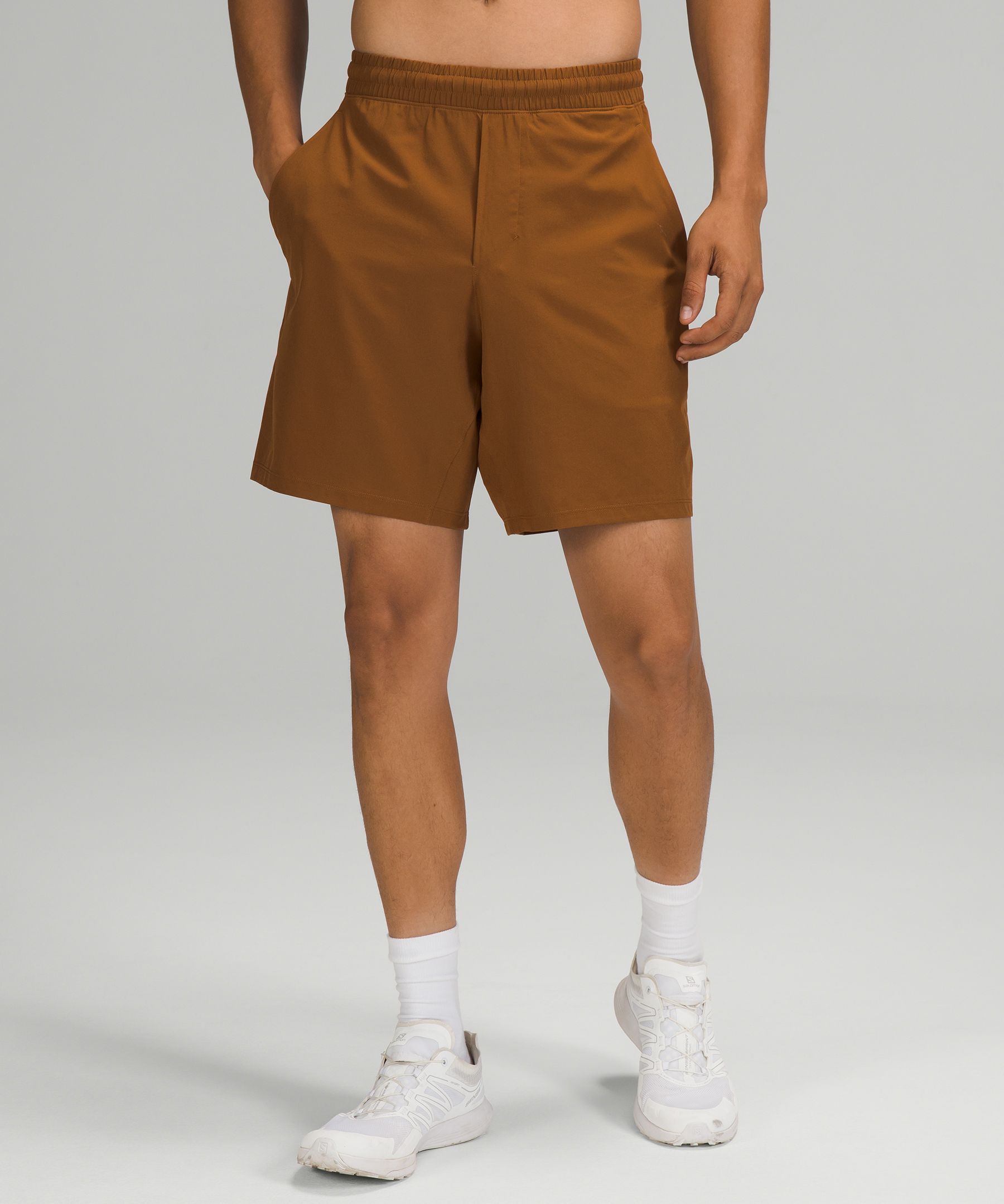 Lululemon Pace Breaker Linerless Shorts 7 In Copper Brown