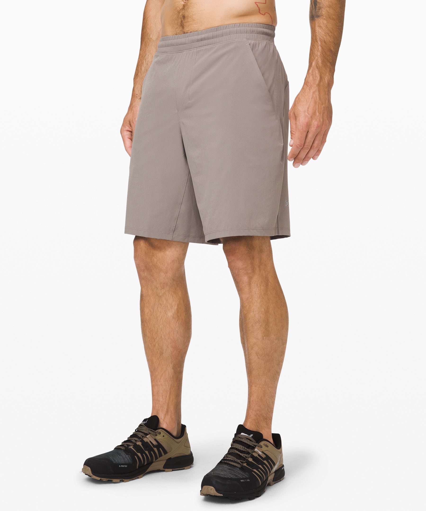 Lululemon Pace Breaker Lined Shorts 9" In Carbon Dust