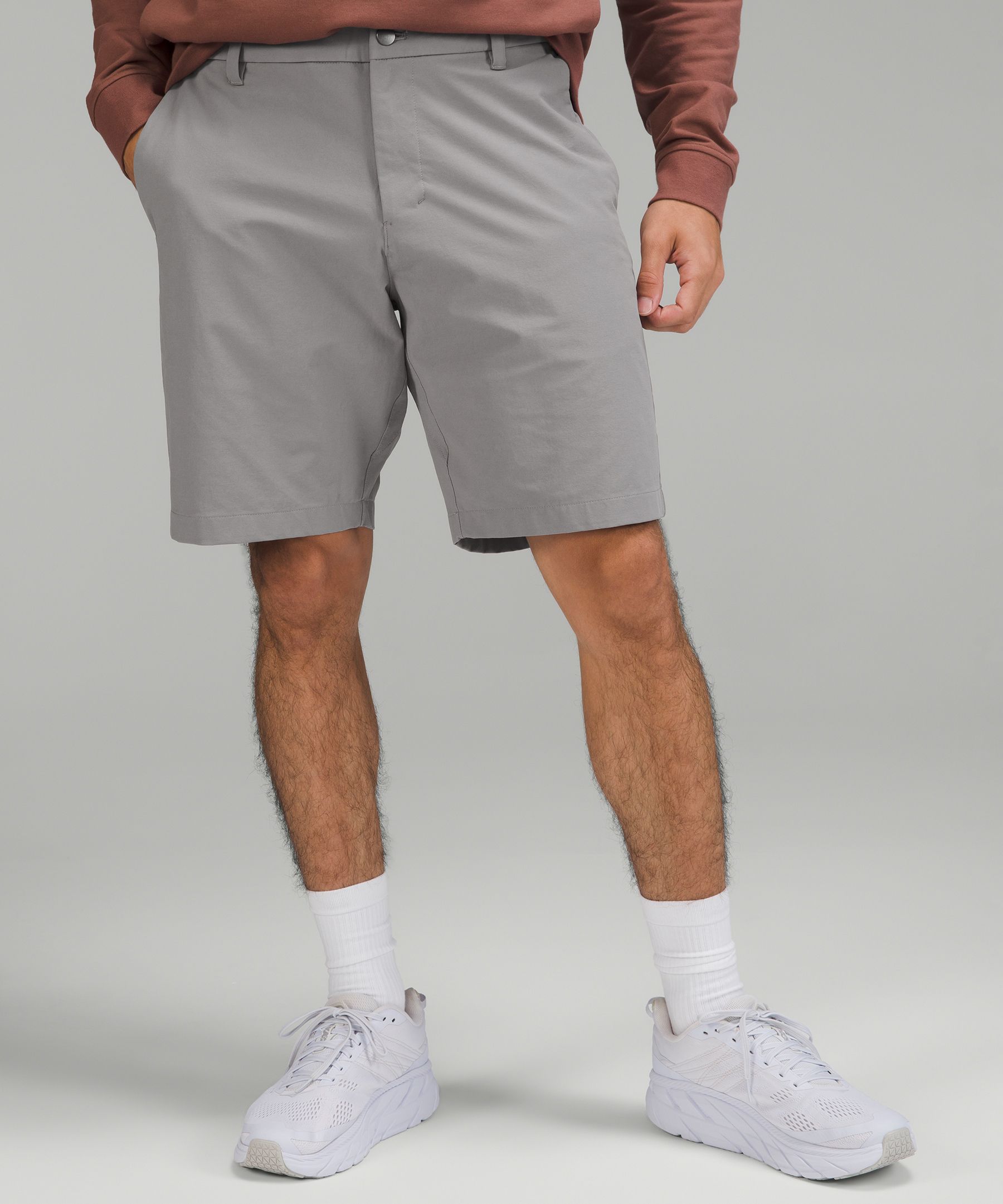 Lululemon Commission Classic-fit Shorts 9" Versatwill In Gull Grey