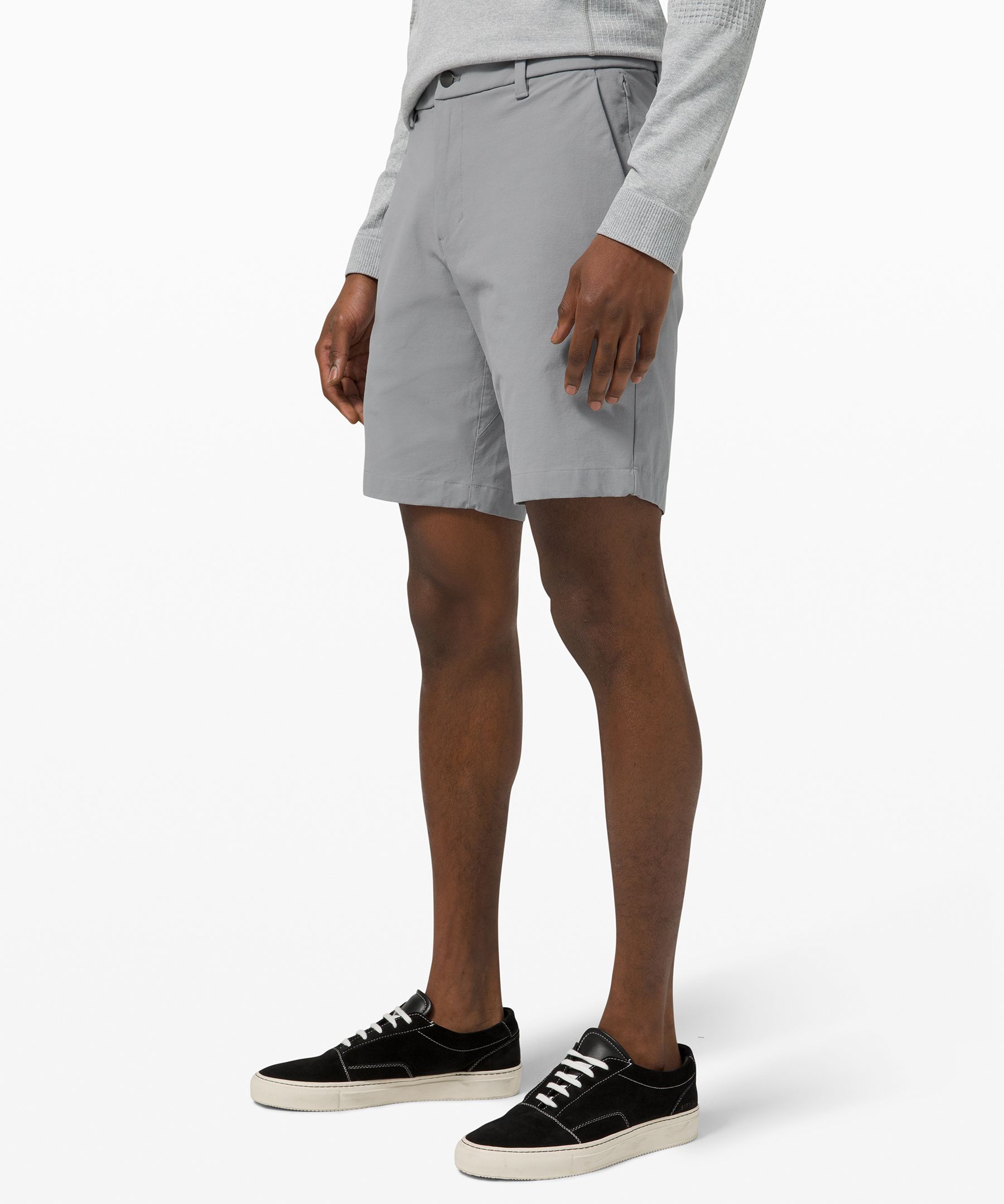 Lululemon Commission Classic-fit Shorts 9" Warpstreme In Rhino Grey