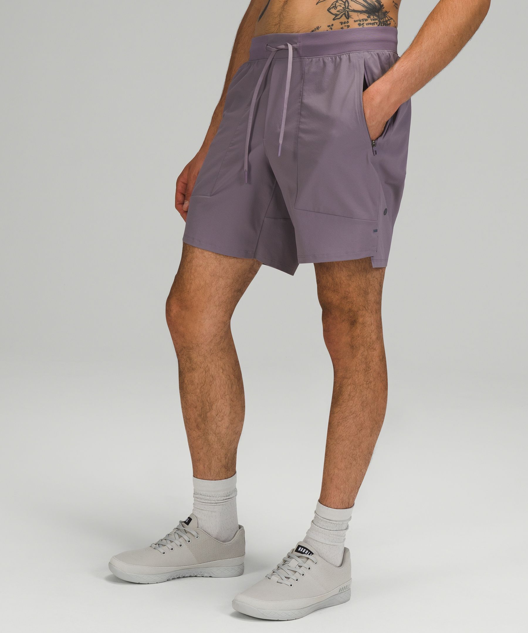 Lululemon License To Train Linerless Short 7" In Purple