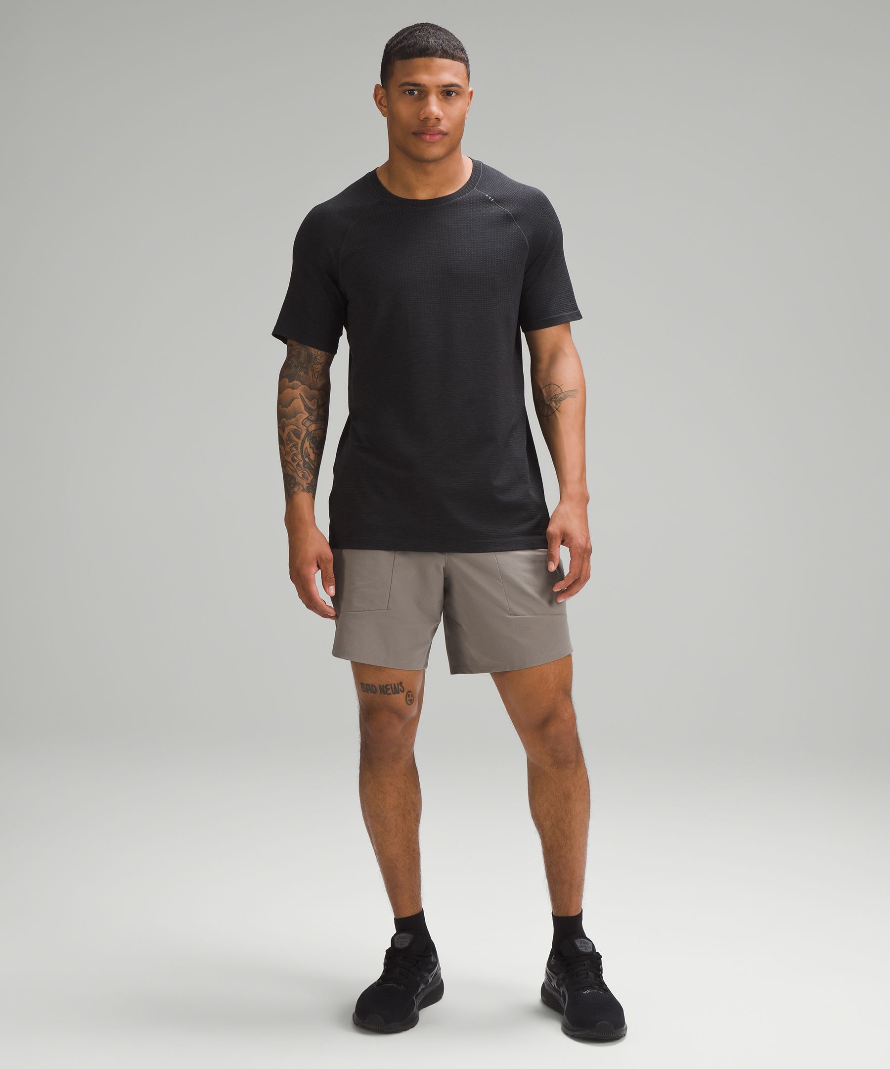  All in Motion Men's Training Shorts 8.5 - (as1, Alpha, x_l,  Regular, Regular, Black) : Clothing, Shoes & Jewelry