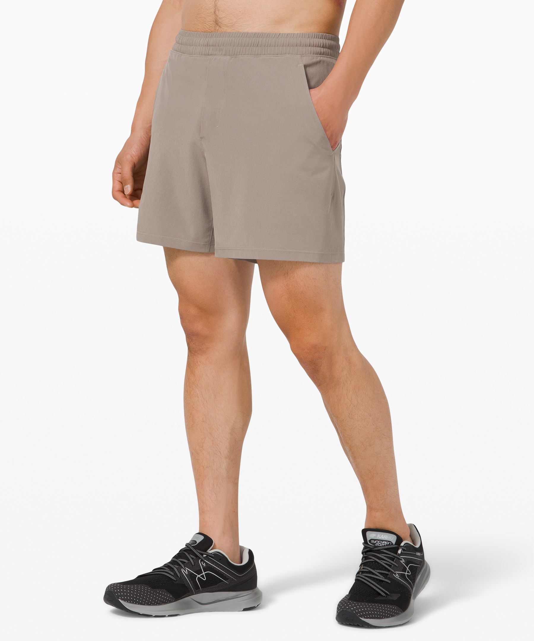 Lululemon Pace Breaker Linerless Shorts 5" In Carbon Dust
