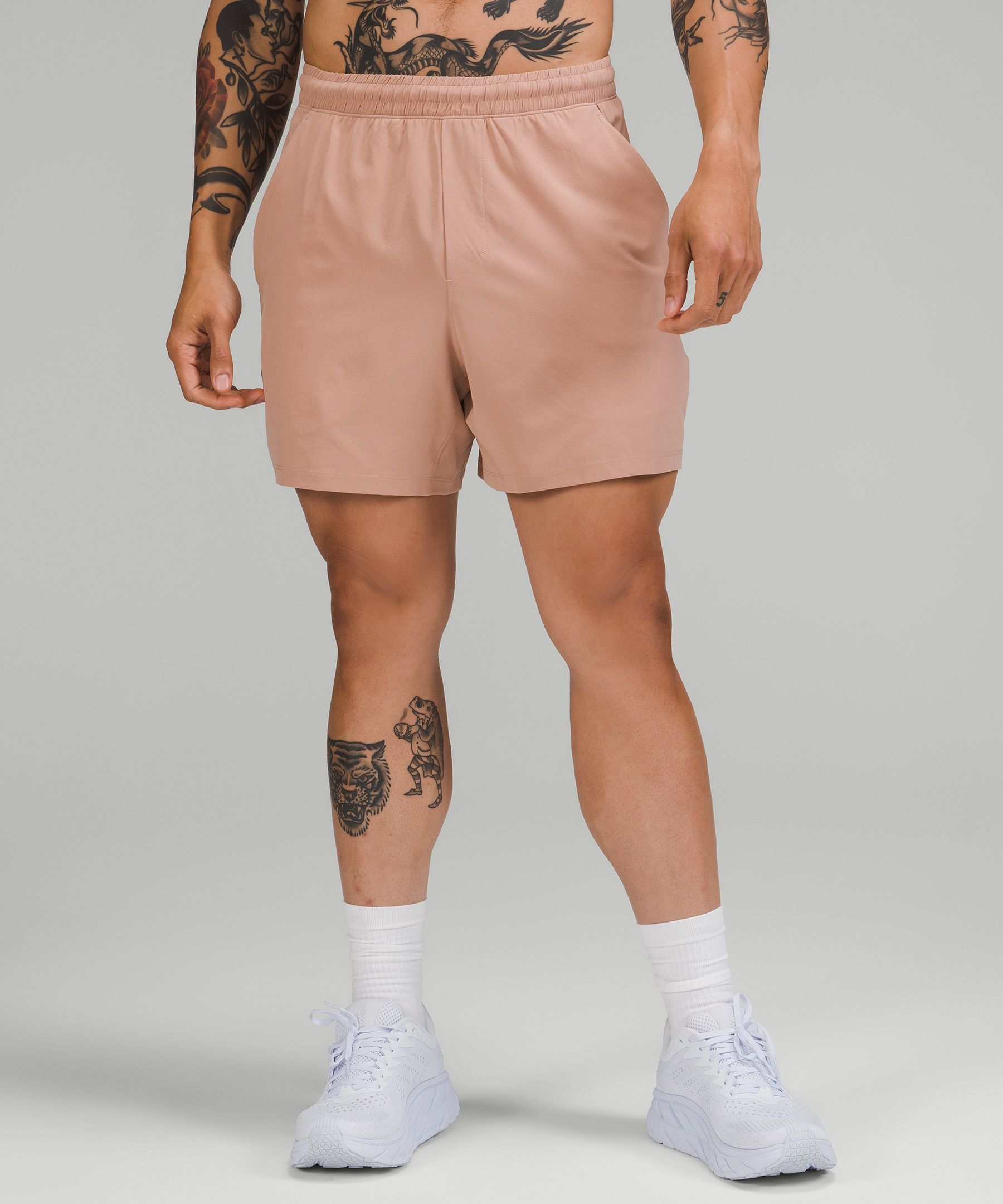 Lululemon Pace Breaker Linerless Shorts 5" In Pink Clay