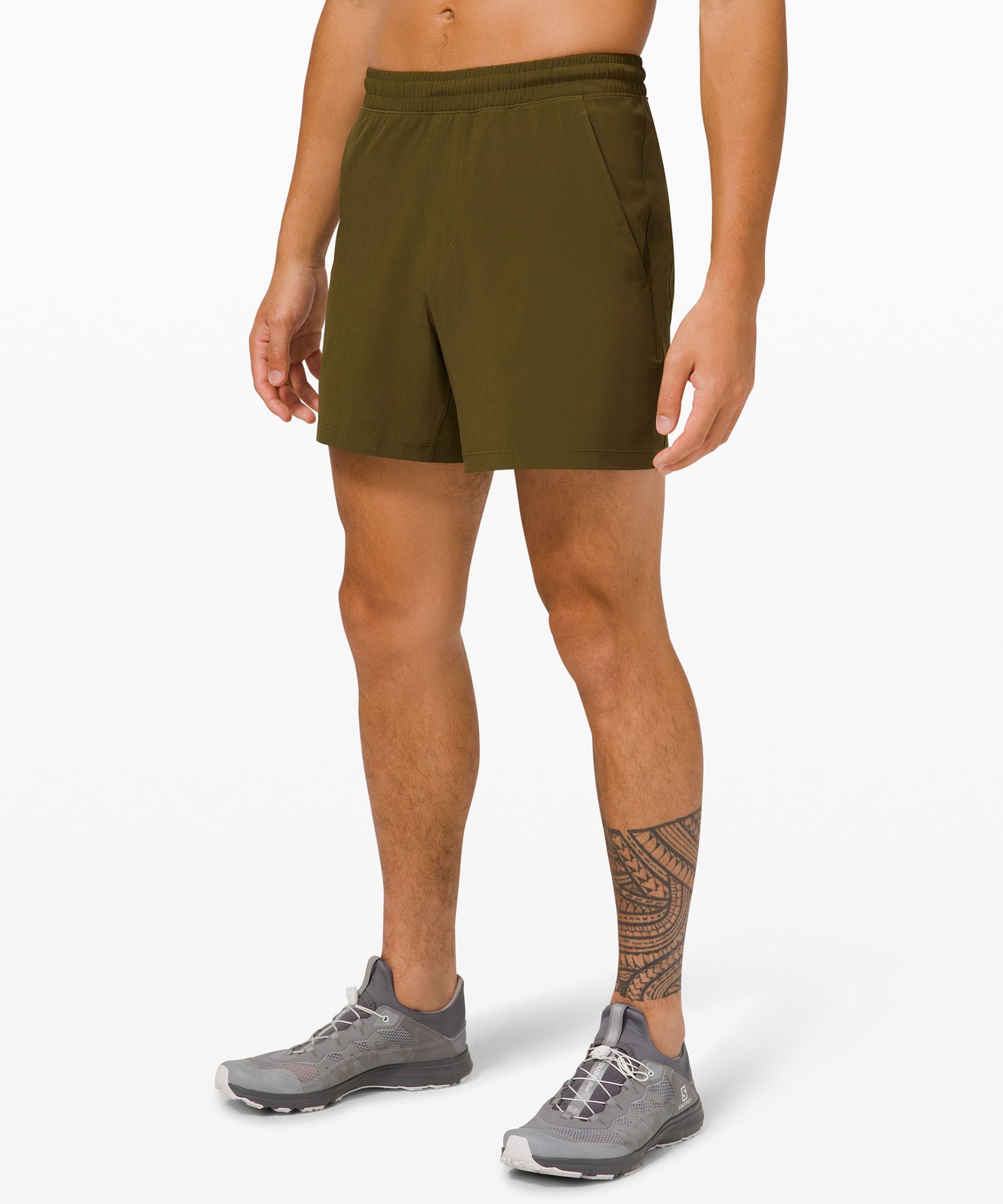 Lululemon Pace Breaker Short 5" Linerless *online Only In Green