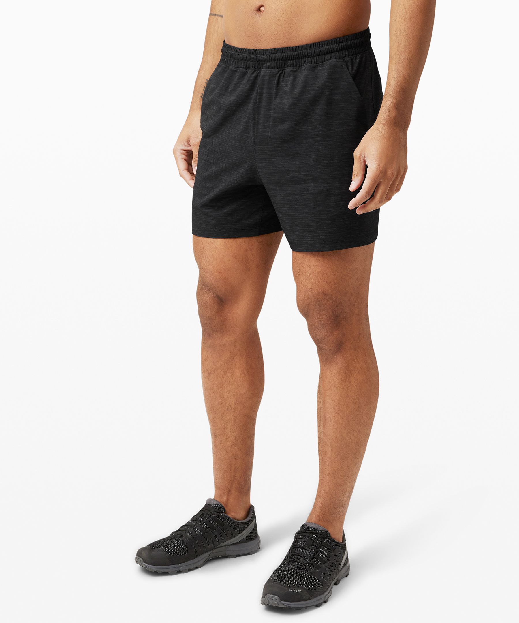 Pace Breaker Short 7 *Linerless, Heather Allover Deep Coal Black