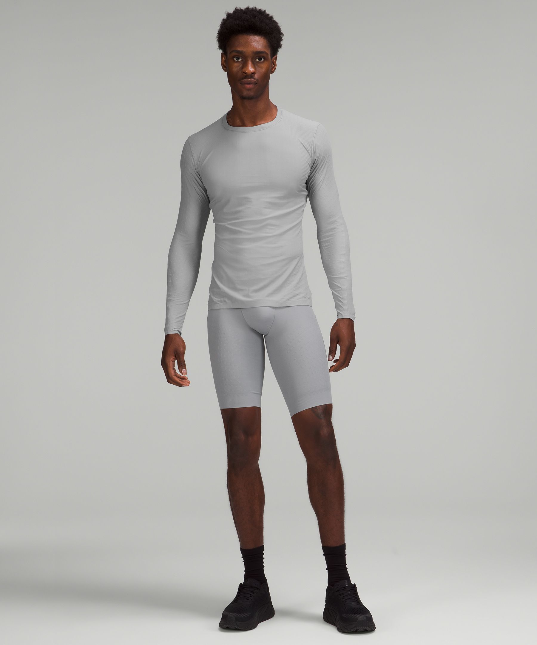 Lululemon Senseknit Running Shorts 10" In Rhino Grey