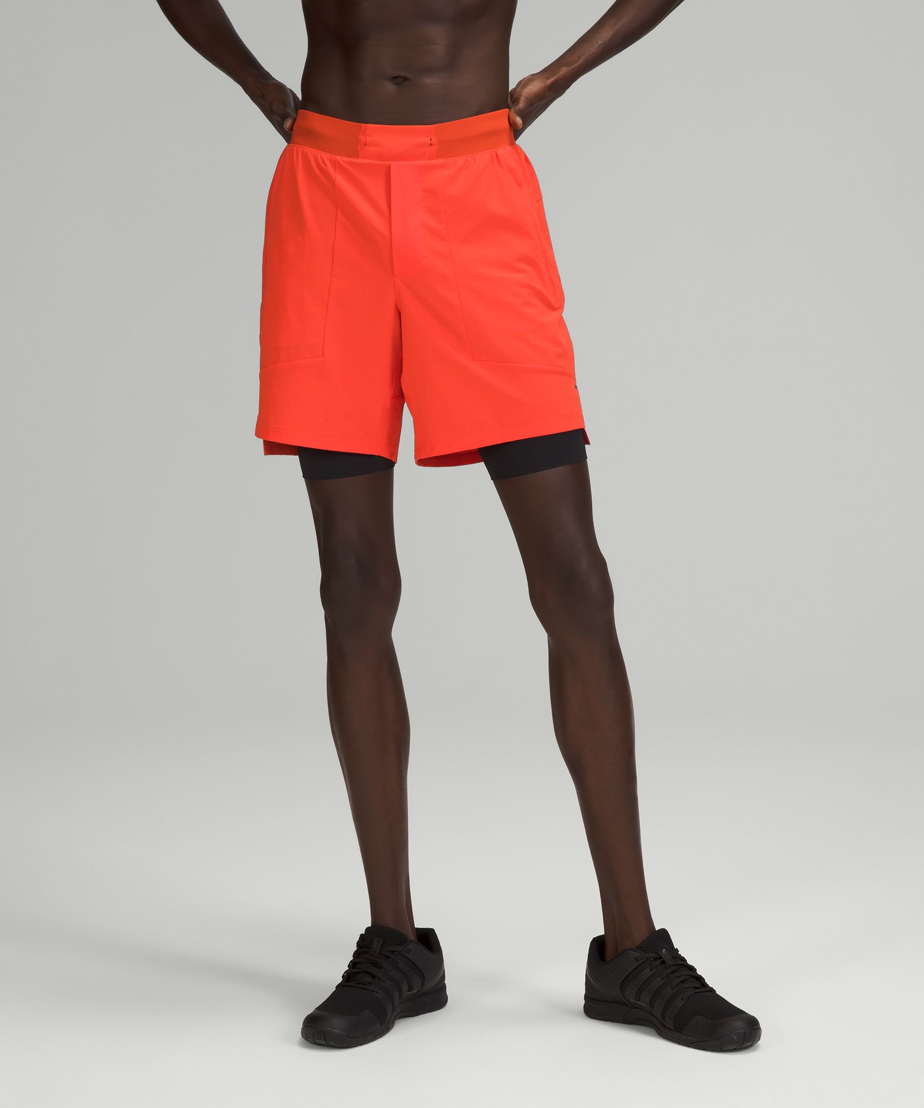 Lululemon License To Train Lined Shorts 7" In Red