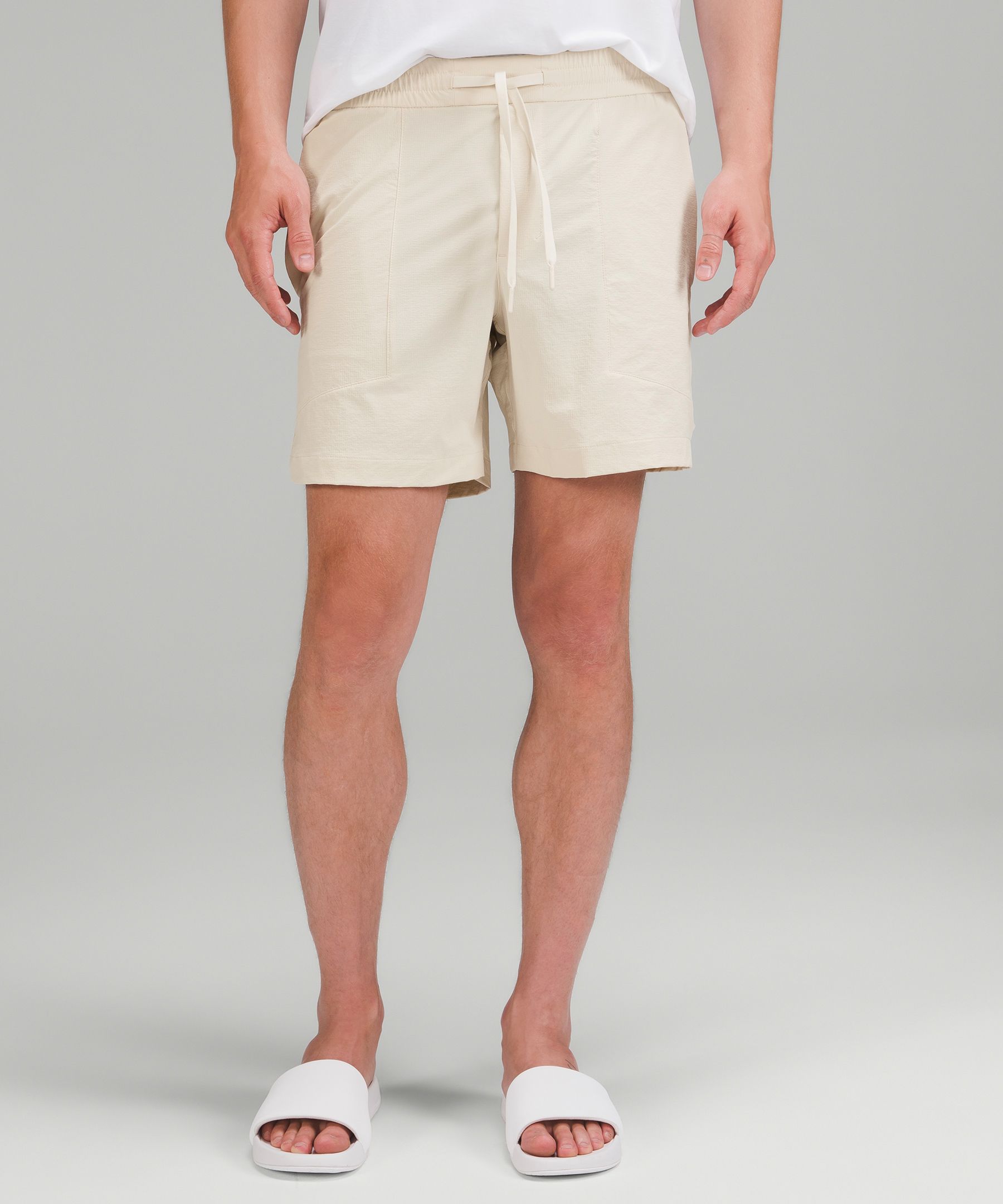 Lululemon Bowline Shorts 5" Stretch Ripstop In White Opal