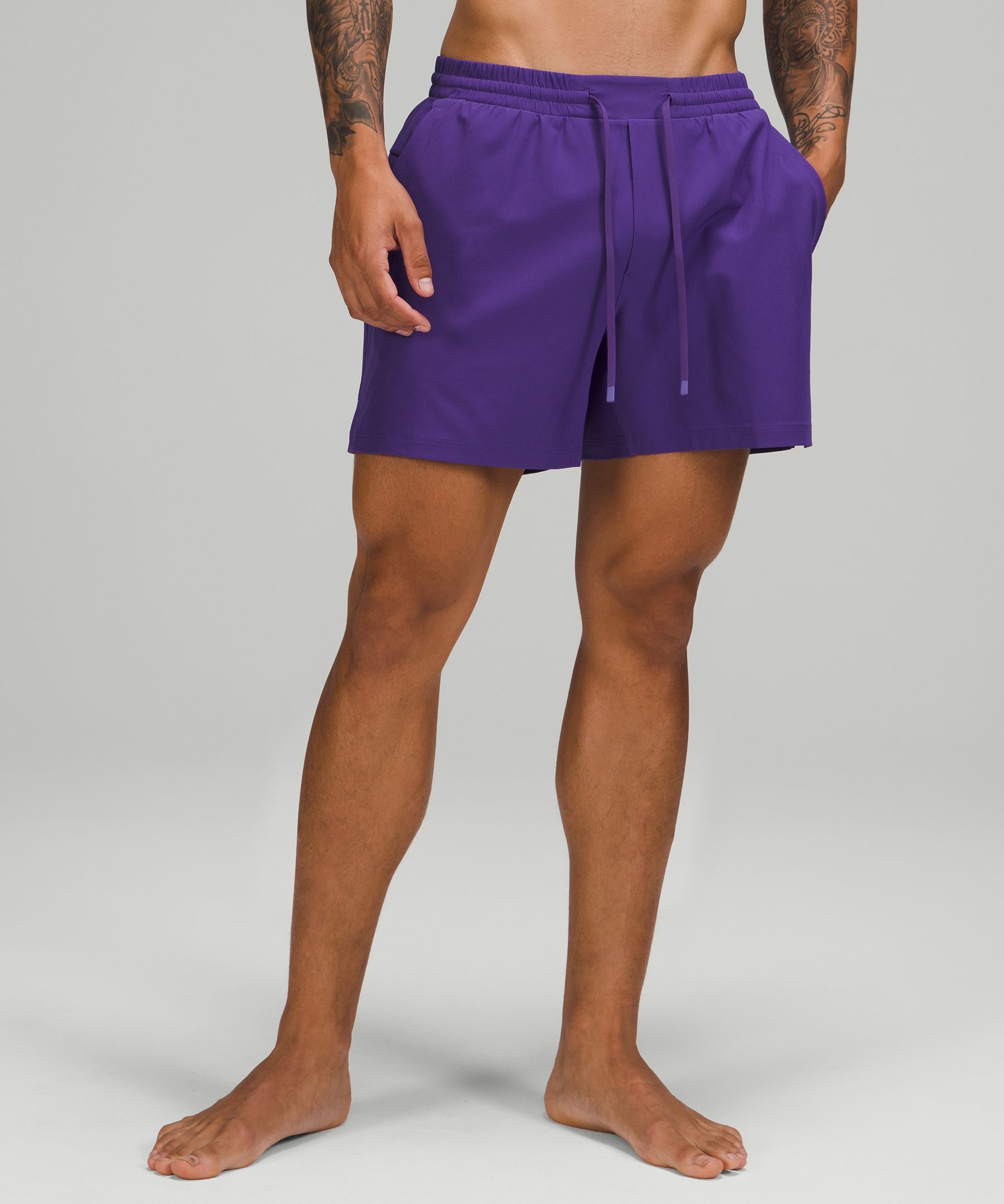 Lululemon Channel Cross Swim Shorts 5" In Petrol Purple