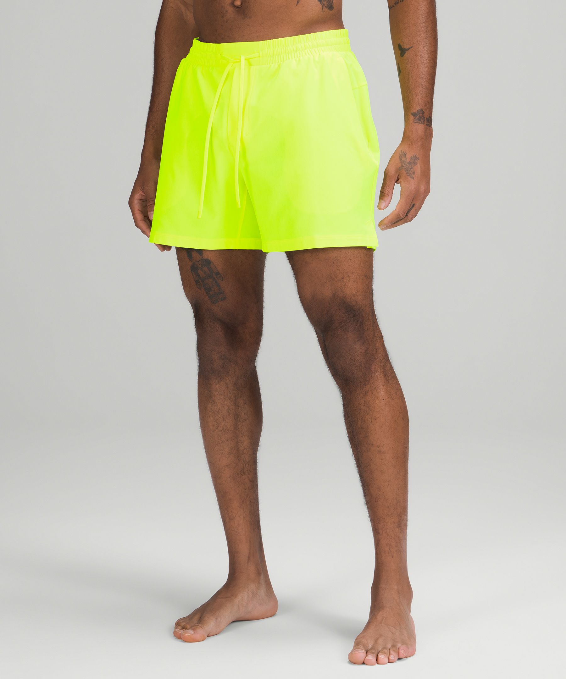 Lululemon Channel Cross Swim Shorts 5" In Highlight Yellow