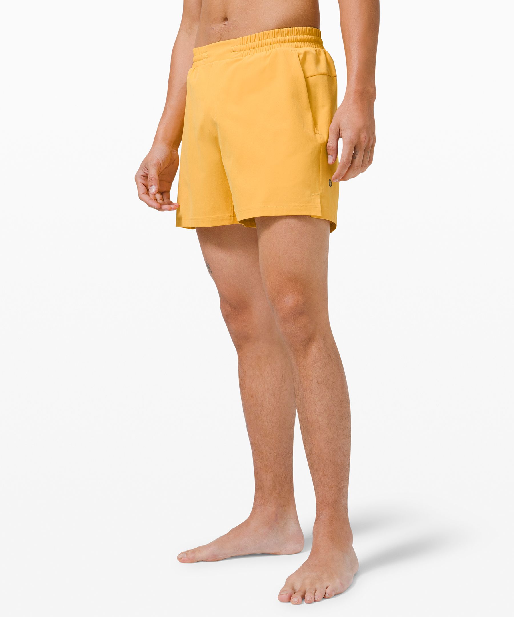 Lululemon Channel Cross Swim Short *5" In Yellow