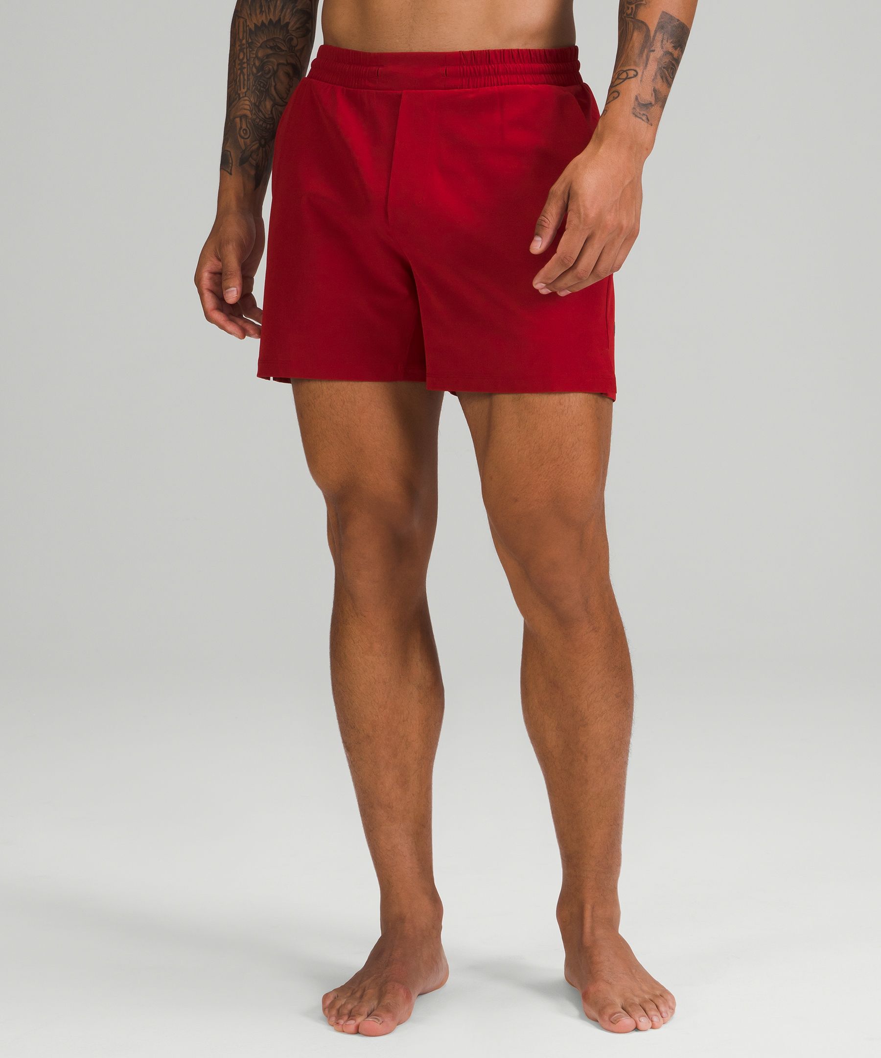 Lululemon Channel Cross Swim Shorts 5" In Sport Red